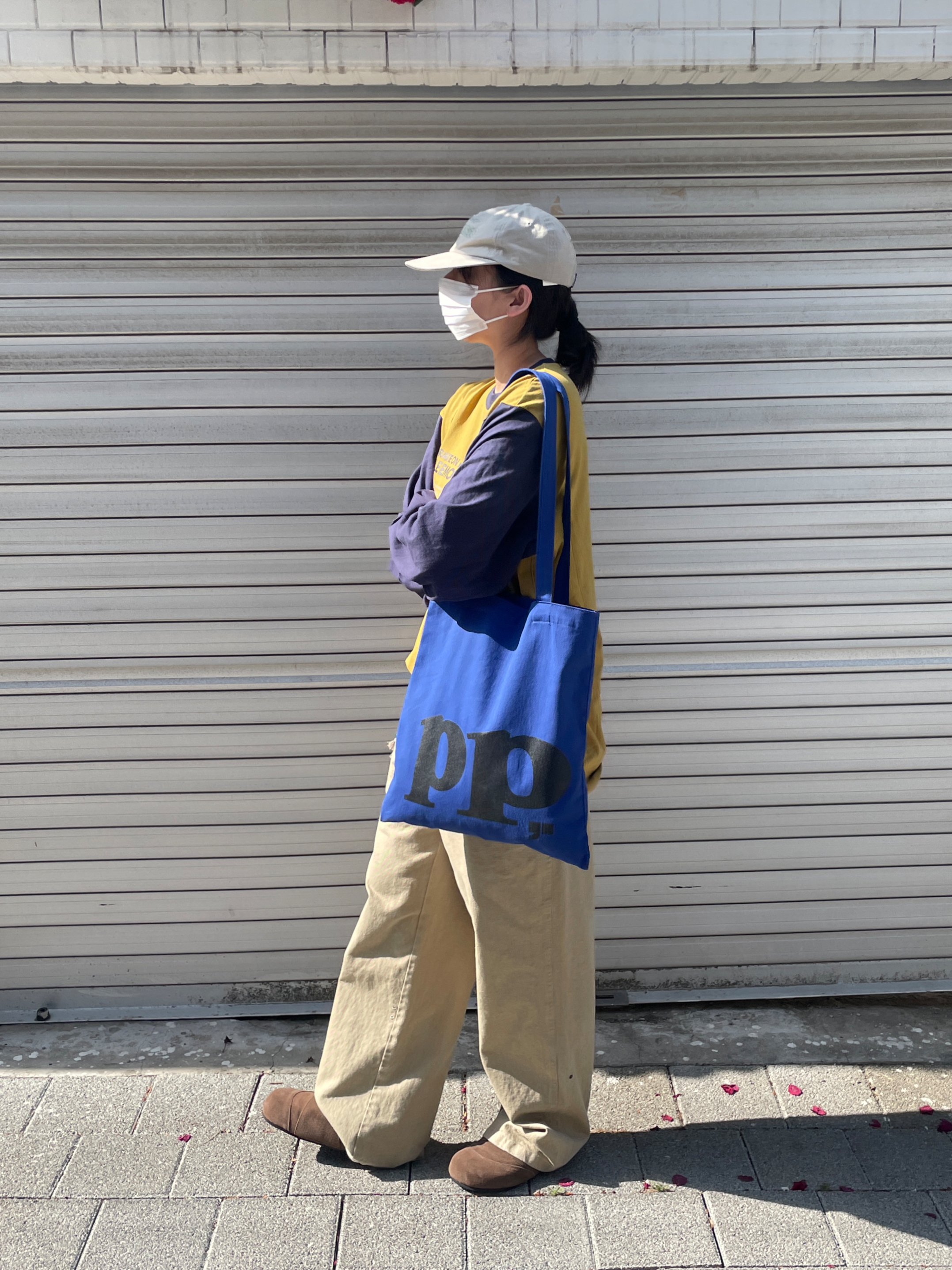 Cactusdonutmarket Emotion Ls Tee - Mustard 착용 스타일 - 2