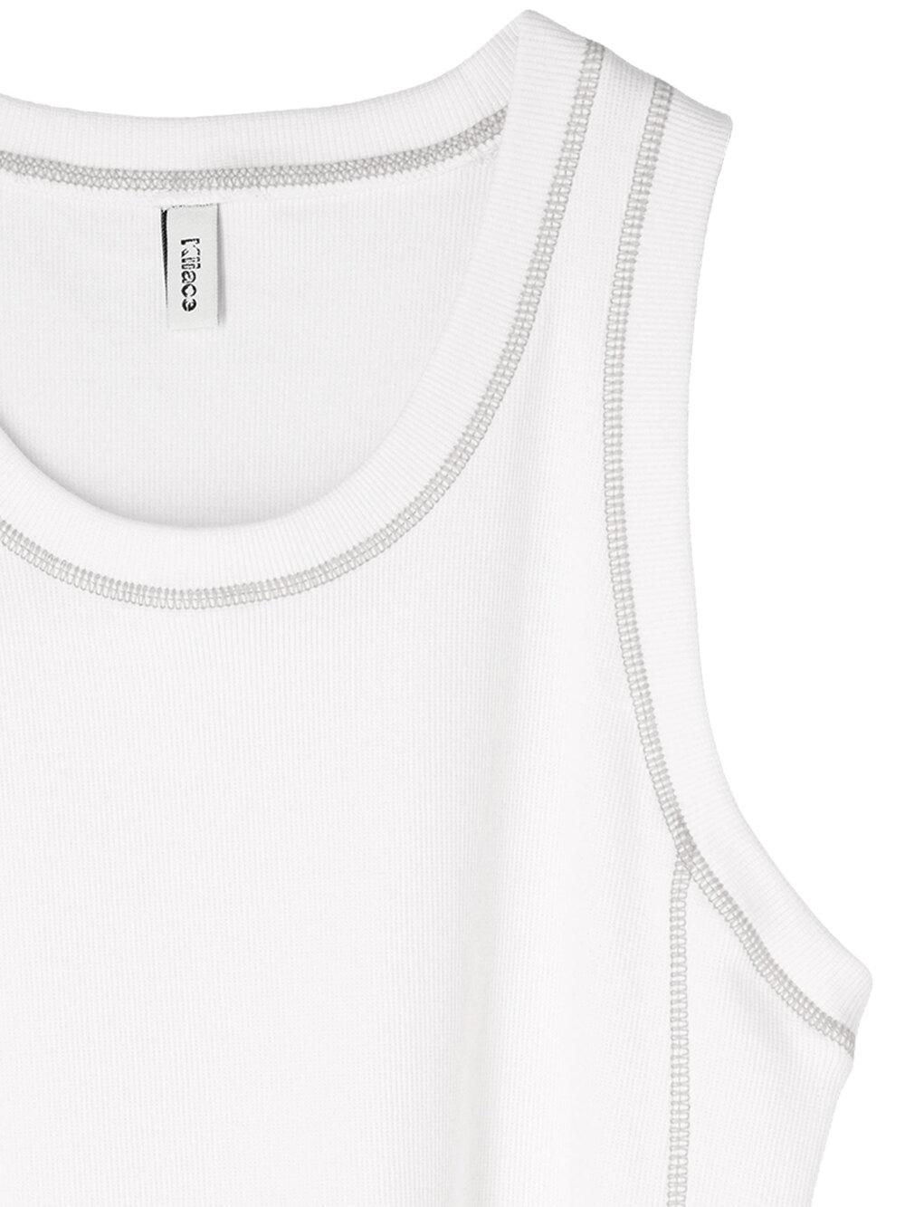 키아세 커버 스티치 탱크탑 화이트(Kiiace Cover Tank Top White) - 3