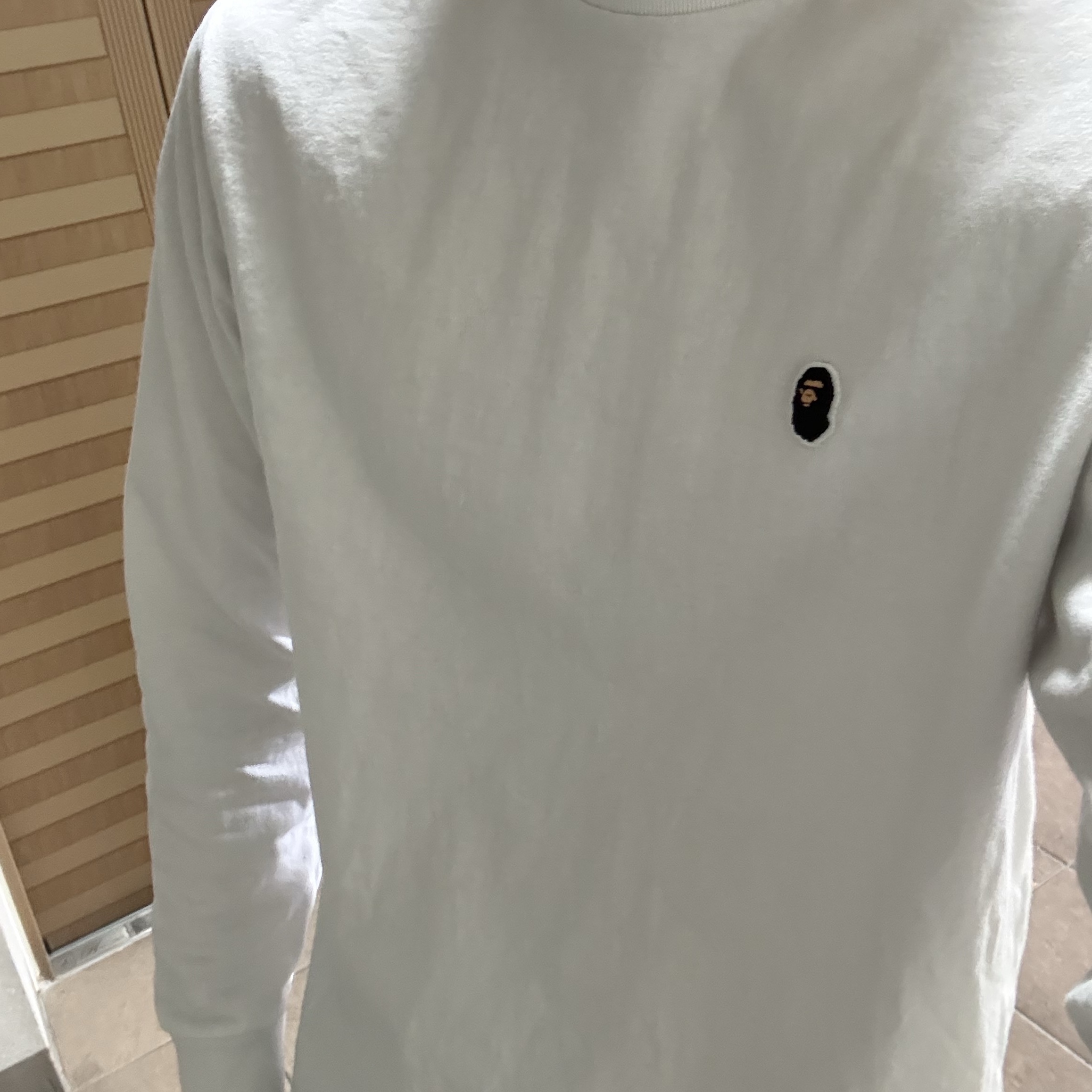 BAPE One Point L/S T-Shirt White 착용 스타일