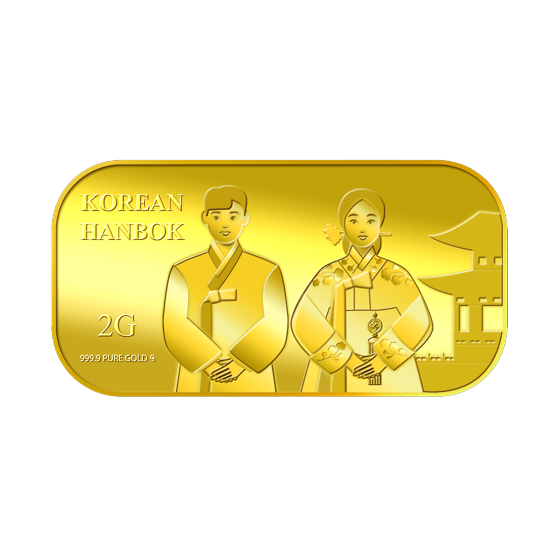 퓨어골드 24K 순금 싱가폴 프리미엄 골드바 2g 한복(puregoldsg Korean Hanbok 2G Gold Bar)