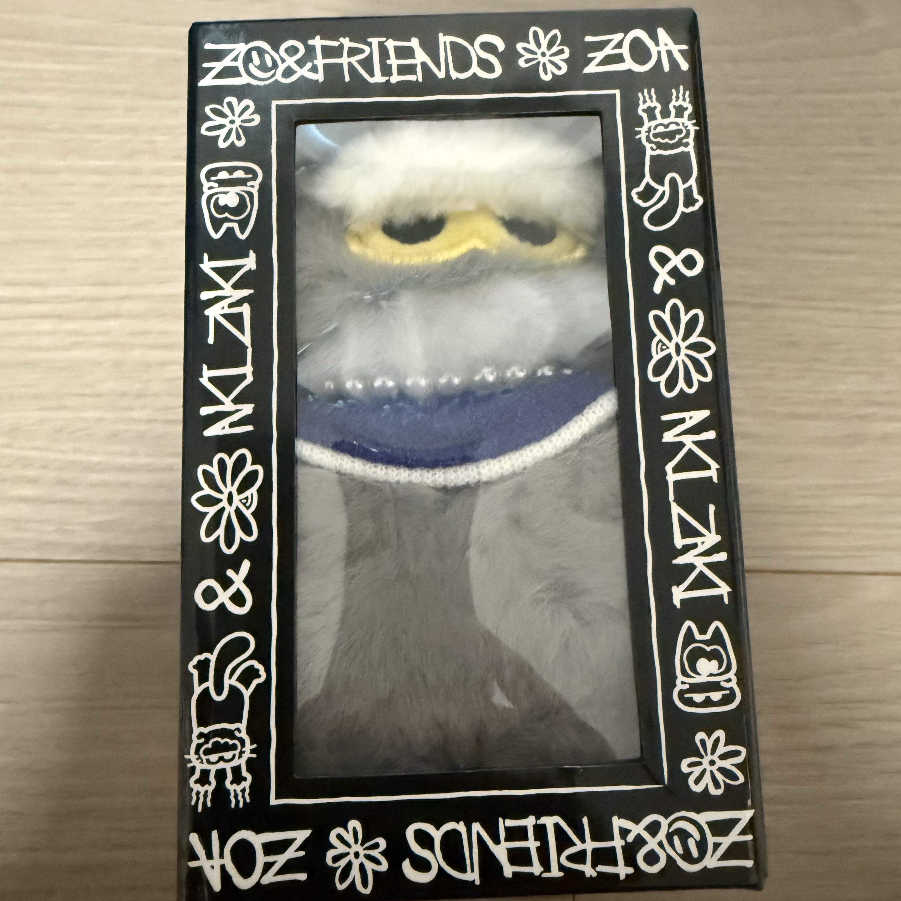 Zo&Friends Zoa Plush Keyring Grey 착용 스타일