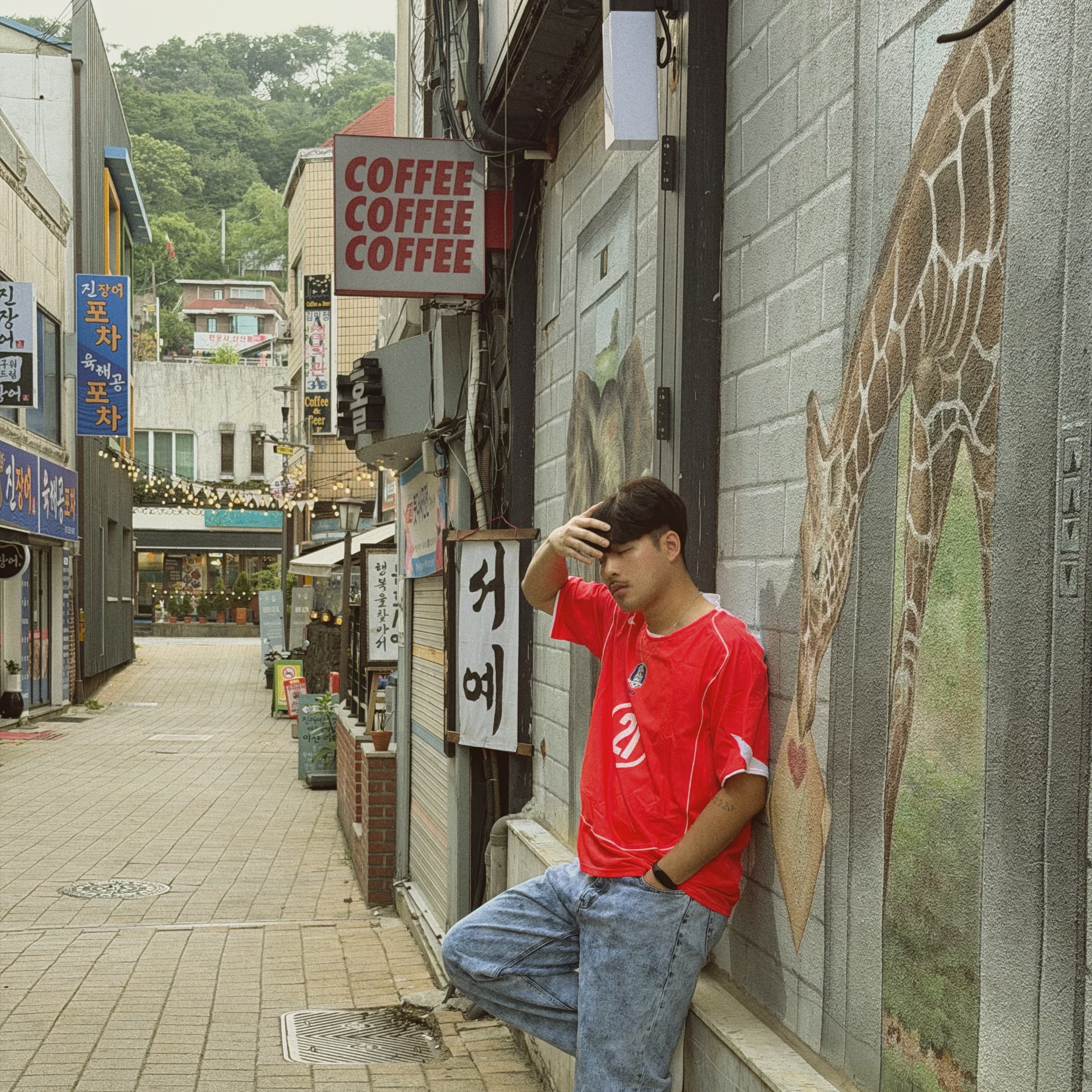 Nike Park Ji-Sung South Korea 2004 Total 90 Reissue Soccer Replica Jersey (Marking Ver.) 착용 스타일 - 2