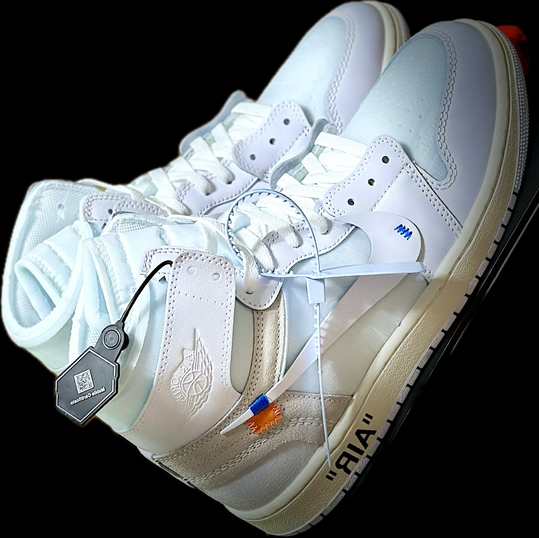 Jordan 1 x Virgil Abloh Archive Retro High Alaska White 착용 스타일