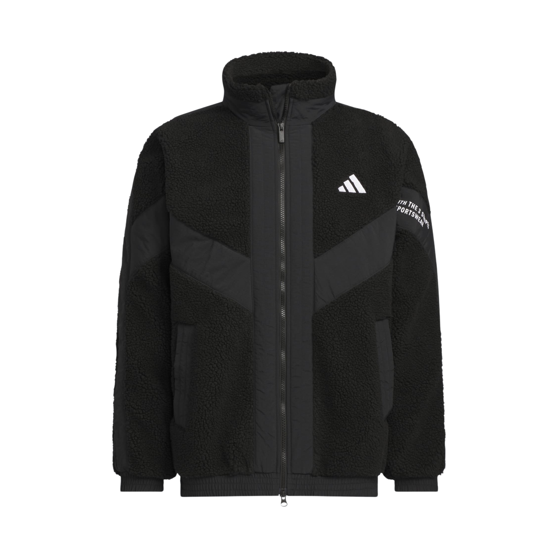 KA1273 Adidas Wording Pack Loose Fit Jacket Black - KR Sizing