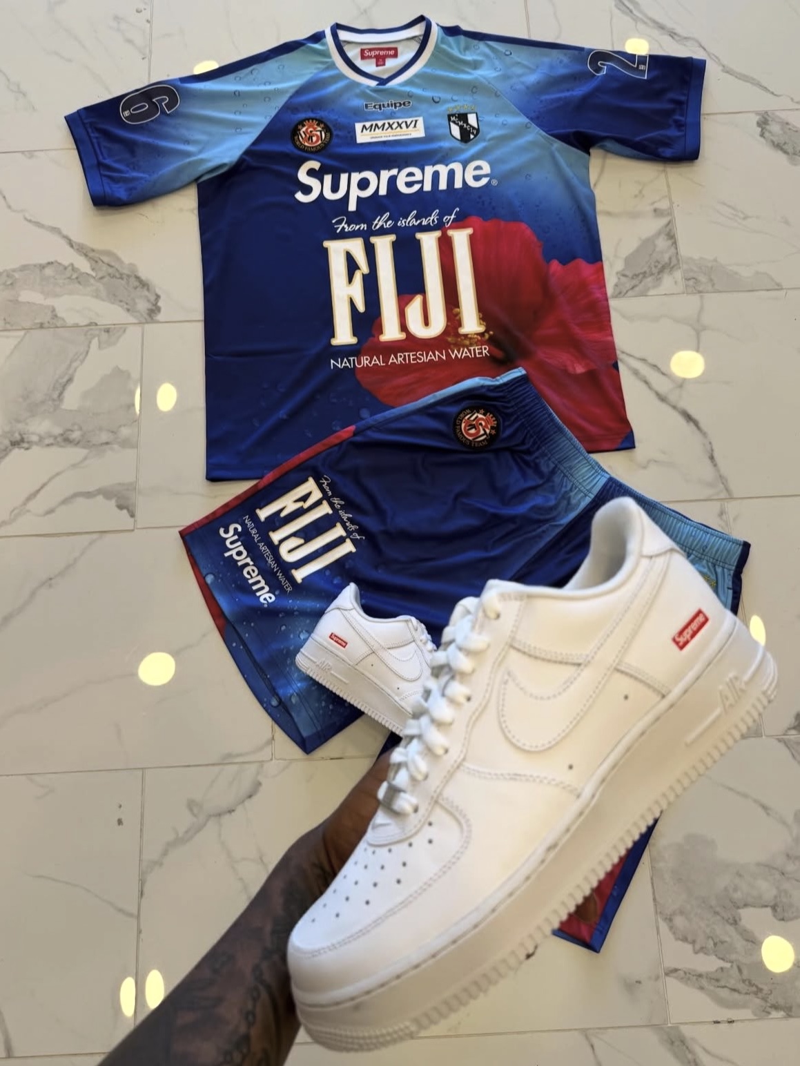 Supreme x FIJI Soccer Jersey Multicolor - 26SS 착용 스타일 - 3