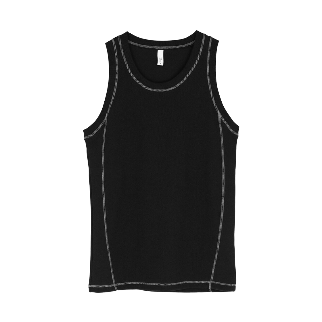 키아세 커버 스티치 탱크탑 블랙(Kiiace Cover Tank Top Black) - 1