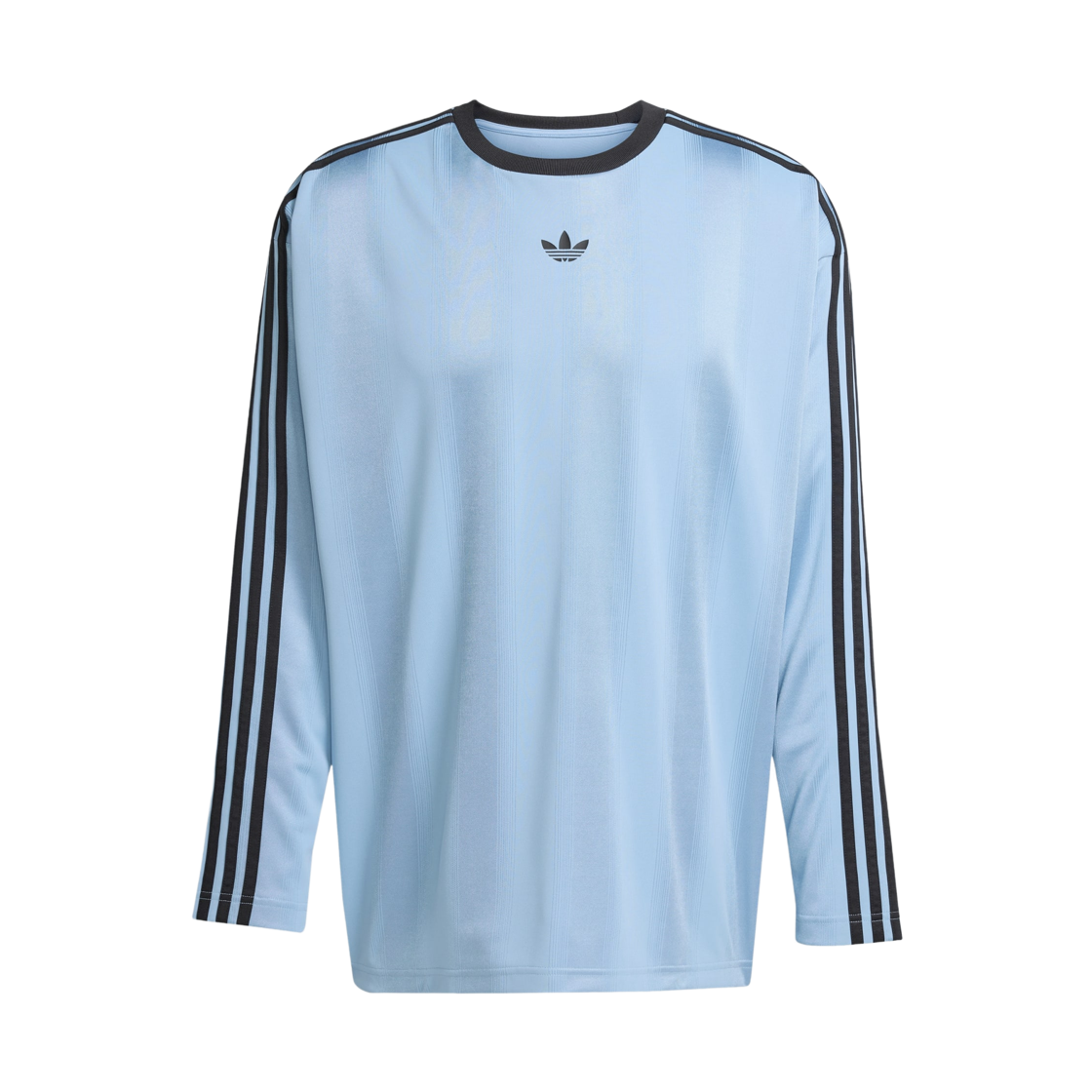 JX1517 Adidas Adicolor Jacquard Long Sleeve Jersey Ash Blue Black - KR Sizing