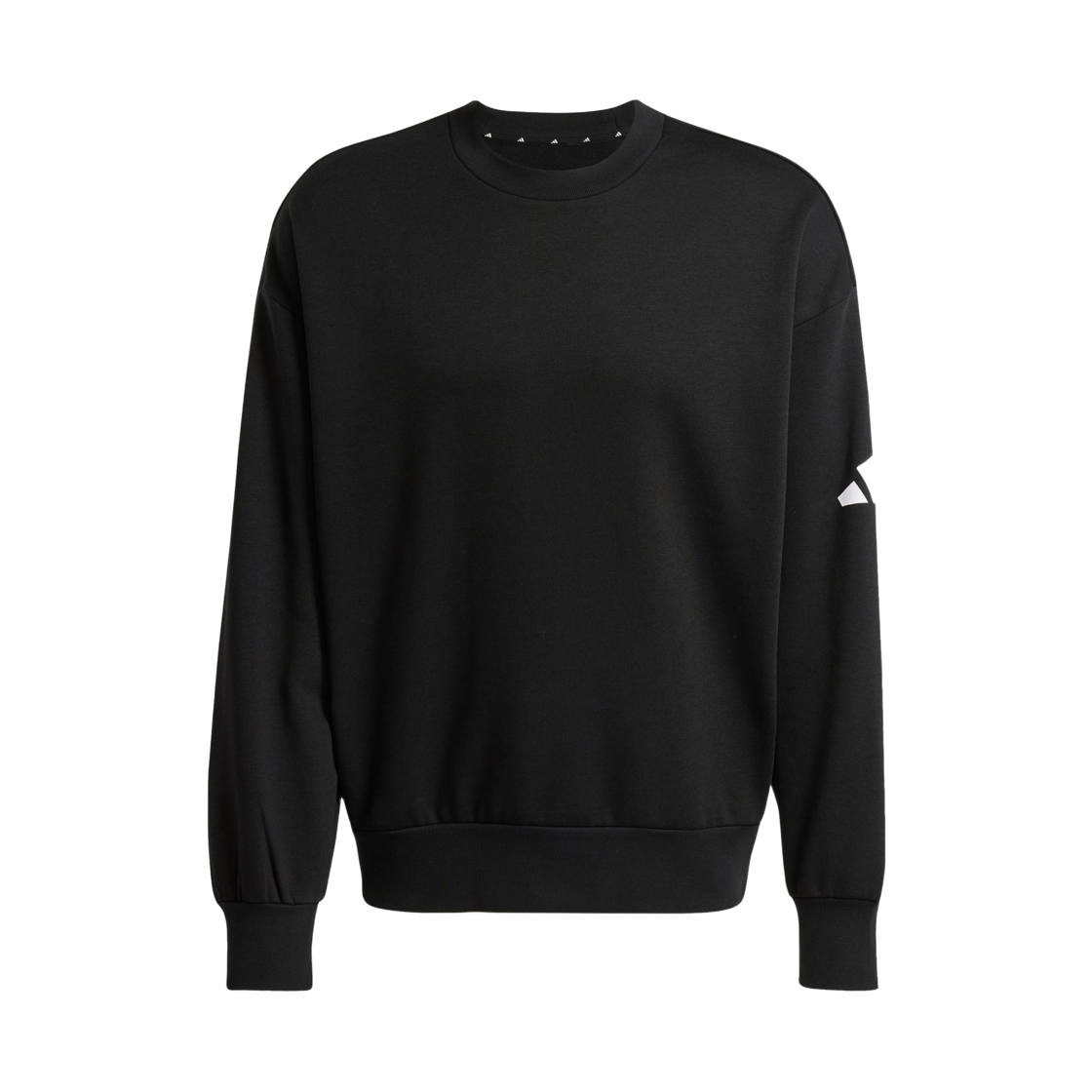 JF3542 Adidas Essentials Loose Fit 3 Bar Logo Sweatshirt Black White - KR Sizing