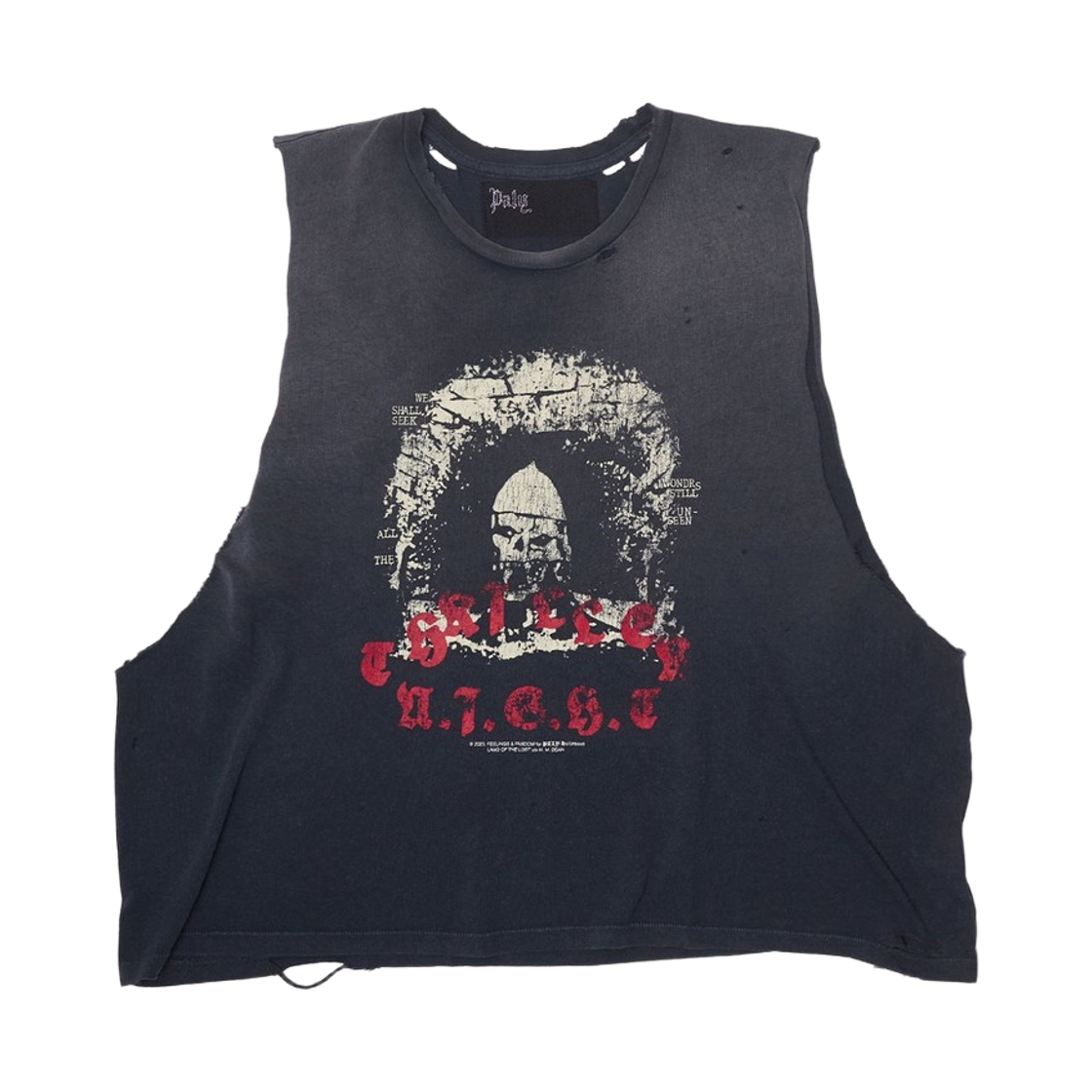 팔리 할리우드 스릴러 나이트 컷 오프 티셔츠 블랙(Paly Hollywood Thriller Night Cut Off T-Shirt Black)