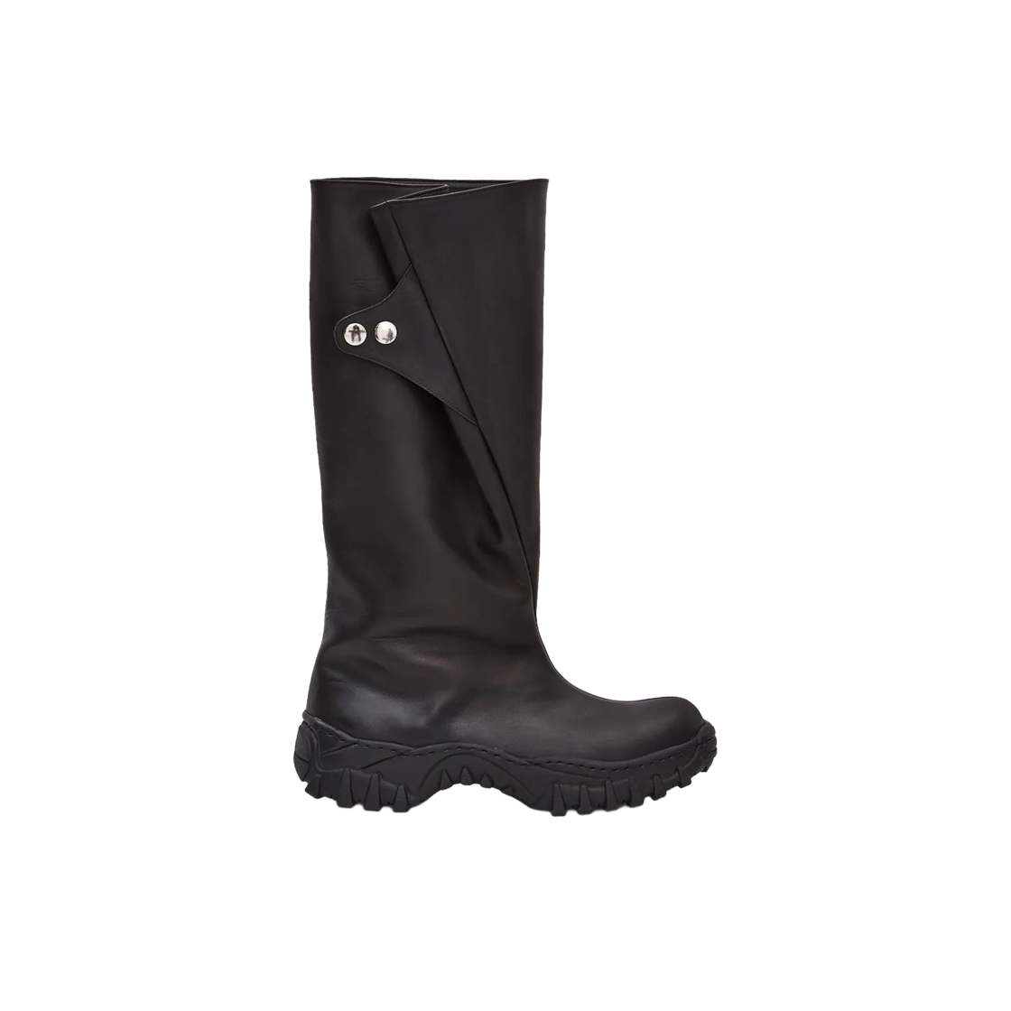 네거티브쓰리 폴디드 롱 부츠 블랙(Negativethree Folded Long Boots Black) - 1