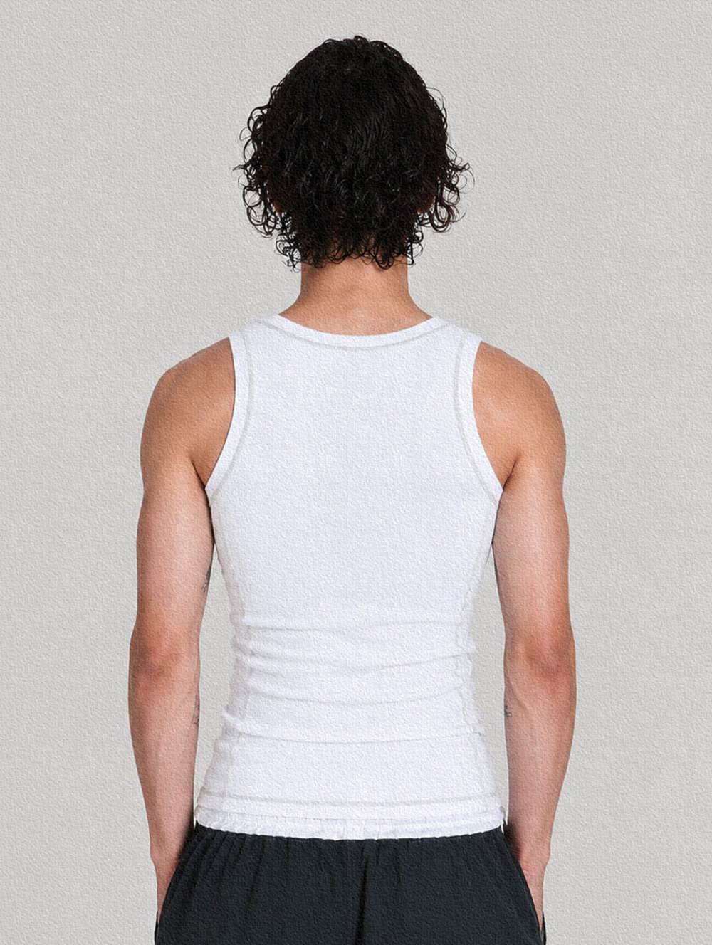 키아세 커버 스티치 탱크탑 화이트(Kiiace Cover Tank Top White) - 6