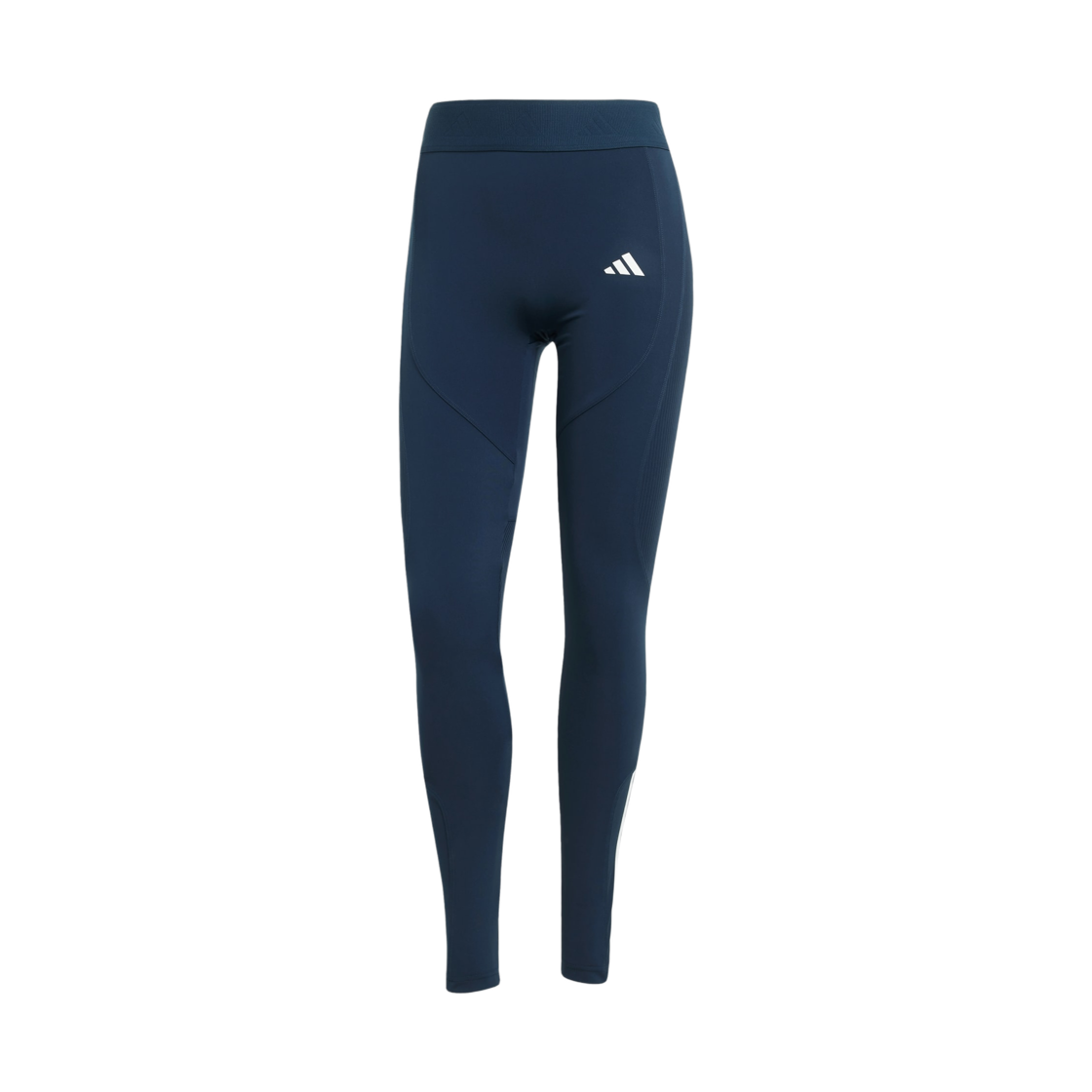 JC7229 (W) Adidas Hyperglam Full Length Ribbed Leggings Aurora Ink - KR Sizing