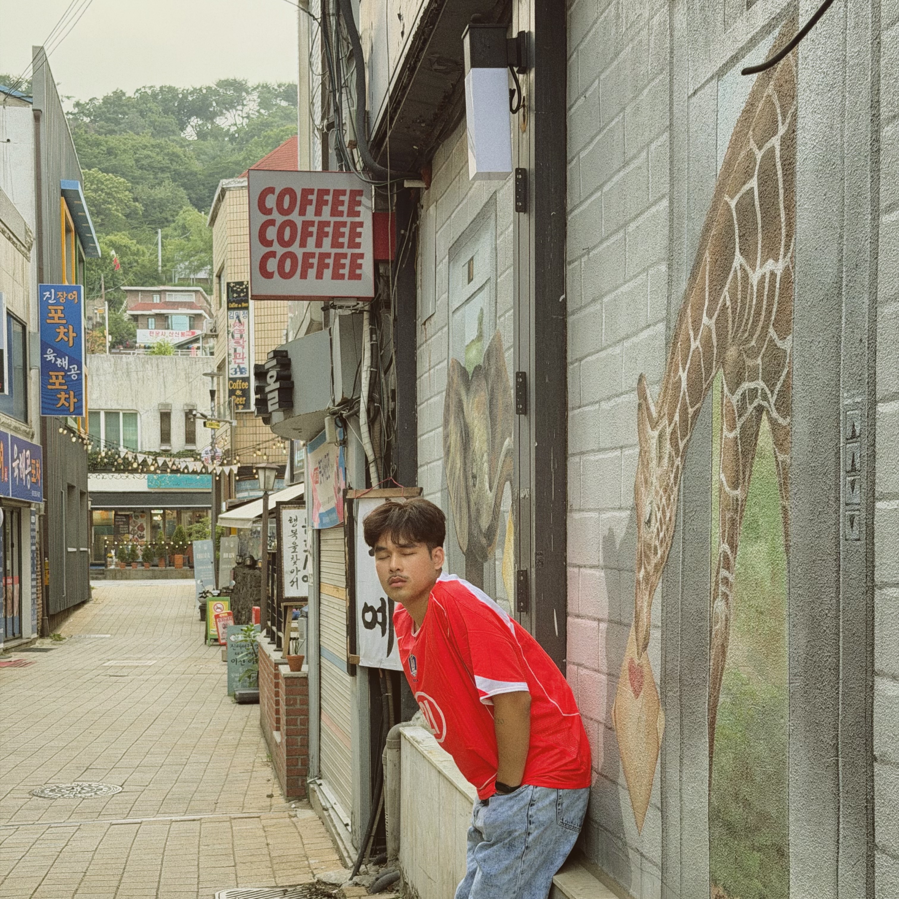 Nike Park Ji-Sung South Korea 2004 Total 90 Reissue Soccer Replica Jersey (Marking Ver.) 착용 스타일 - 1