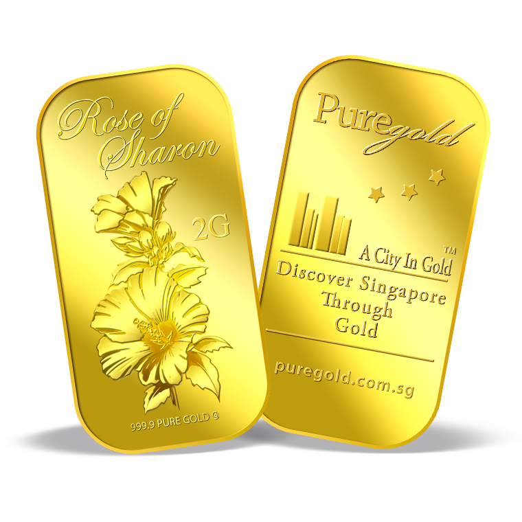 퓨어골드 24K 순금 싱가폴 프리미엄 골드바 2g 무궁화(puregold Rose Of Sharon 2G Gold Bar) - 2