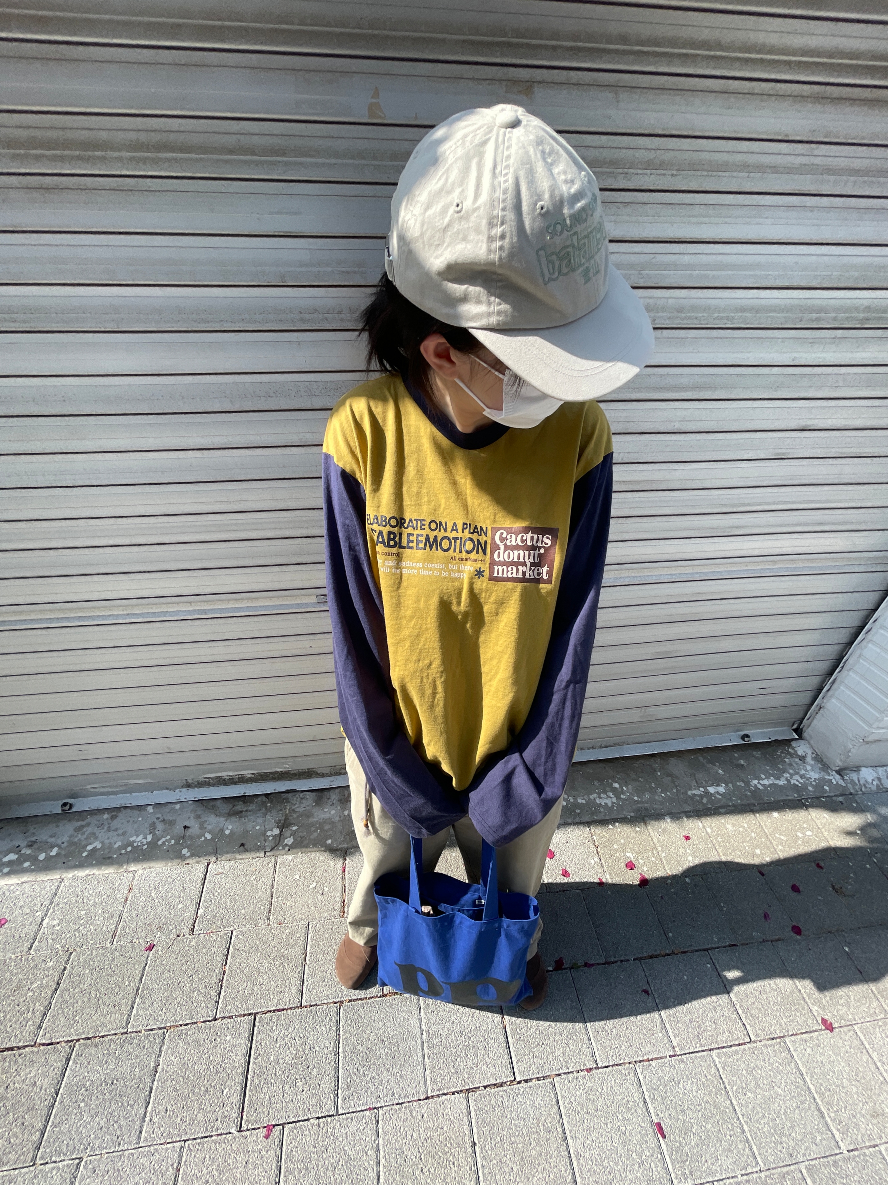 Cactusdonutmarket Emotion Ls Tee - Mustard 착용 스타일 - 8