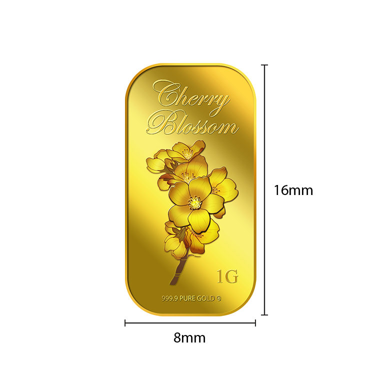 퓨어골드 24K 순금 싱가폴 프리미엄 골드바 1g 벚꽃(puregoldsg Cherry Blossom 1G Gold Bar) - 5