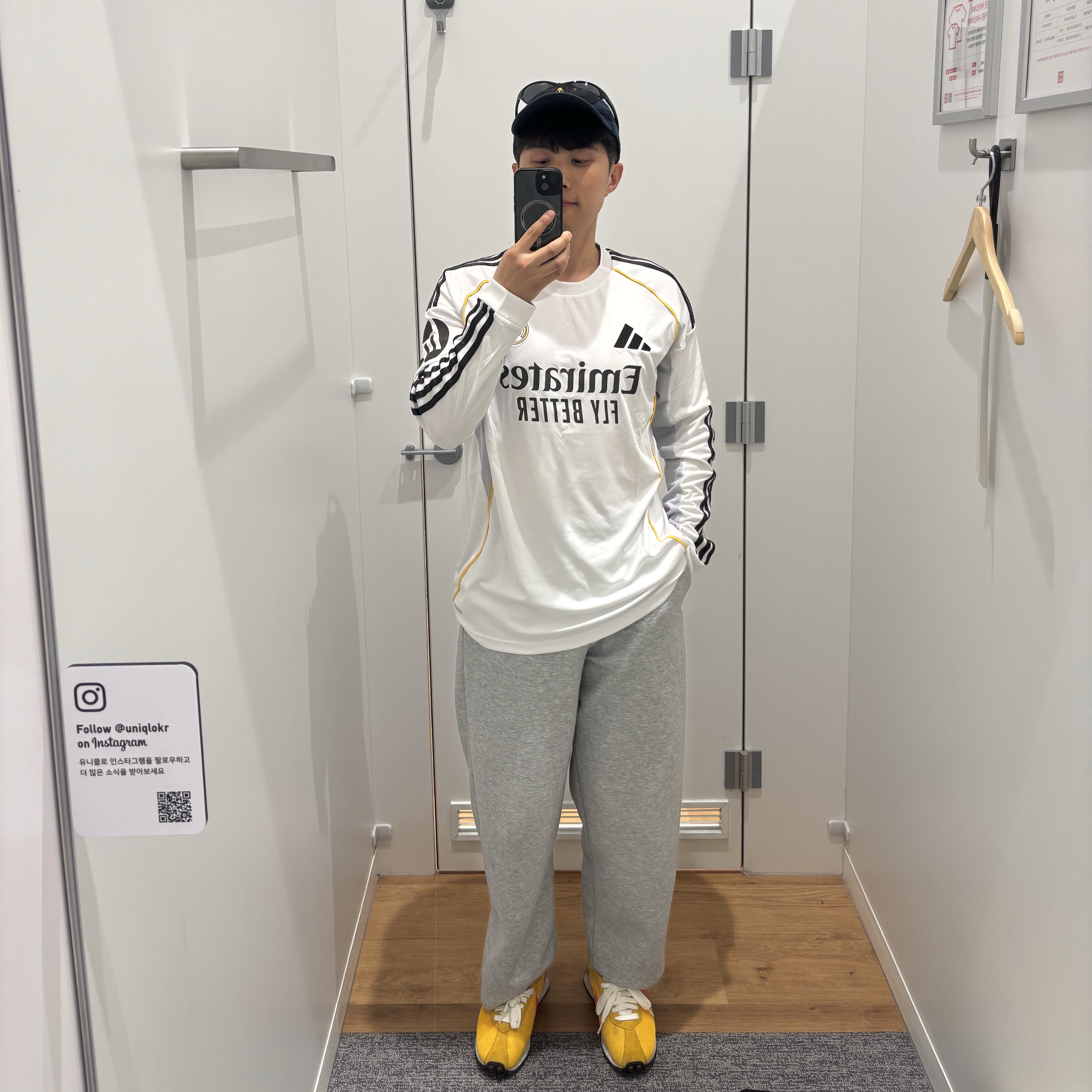 Adidas Real Madrid 2025/26 Home Long Sleeve Jersey White - KR Sizing (Non Marking Ver.) 착용 스타일 - 2