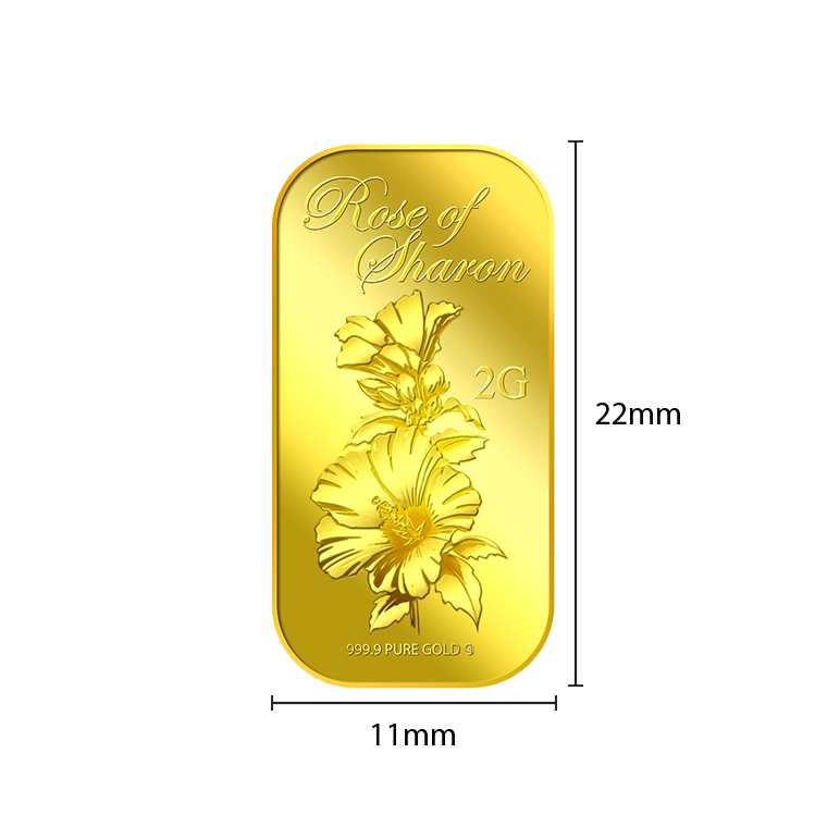 퓨어골드 24K 순금 싱가폴 프리미엄 골드바 2g 무궁화(puregold Rose Of Sharon 2G Gold Bar) - 5