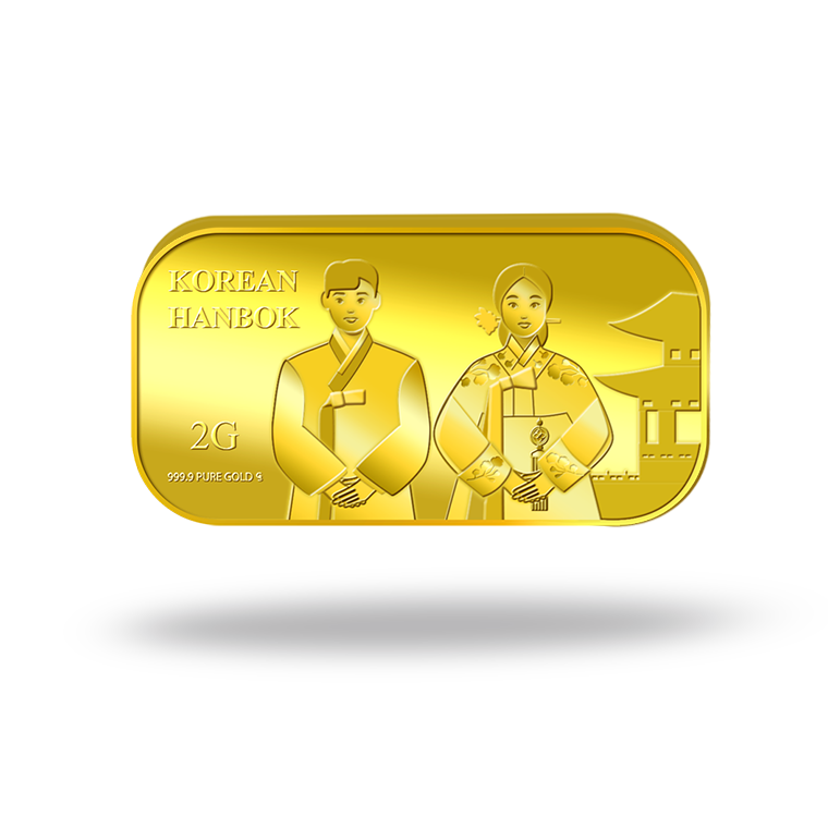 퓨어골드 24K 순금 싱가폴 프리미엄 골드바 2g 한복(puregoldsg Korean Hanbok 2G Gold Bar) - 3