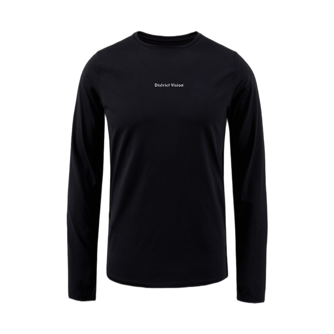 디스트릭트 비전 울트라라이트 알로에 롱슬리브 티셔츠 블랙 워드마크(District Vision Ultralight Aloe Long Sleeve T-Shirt Black Wordmark) - 1