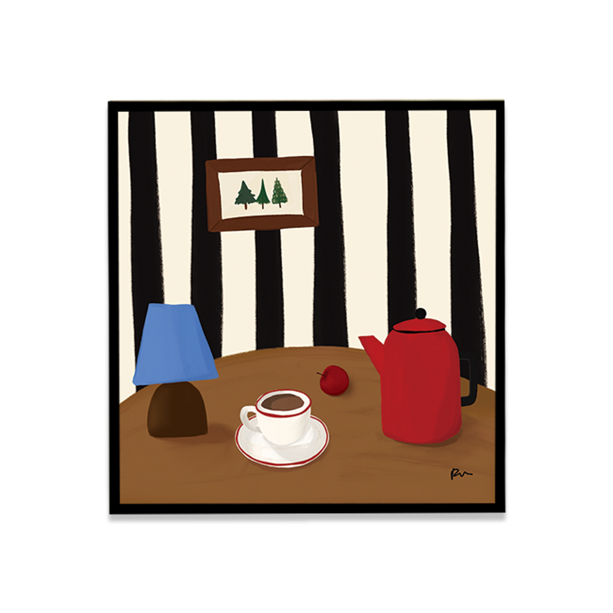 스티키606 웜타임 아트 포스터 프레임 2컬러 30x30cm(STICKY606 warm time art poster frame 2color 30x30cm)