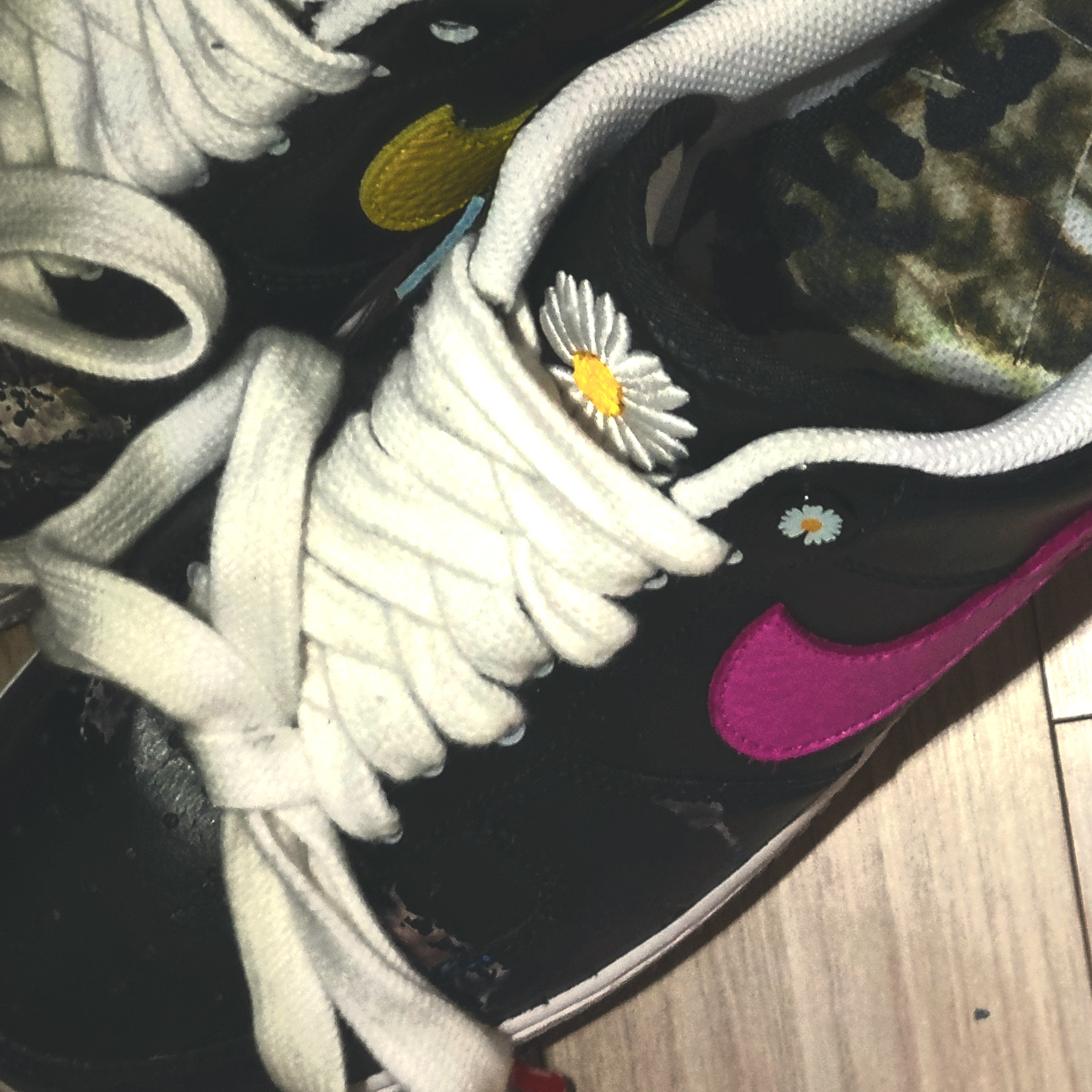 Nike x Peaceminusone Air Force 1 Low Para-Noise 3.0 Black and Multicolor 착용 스타일 - 1