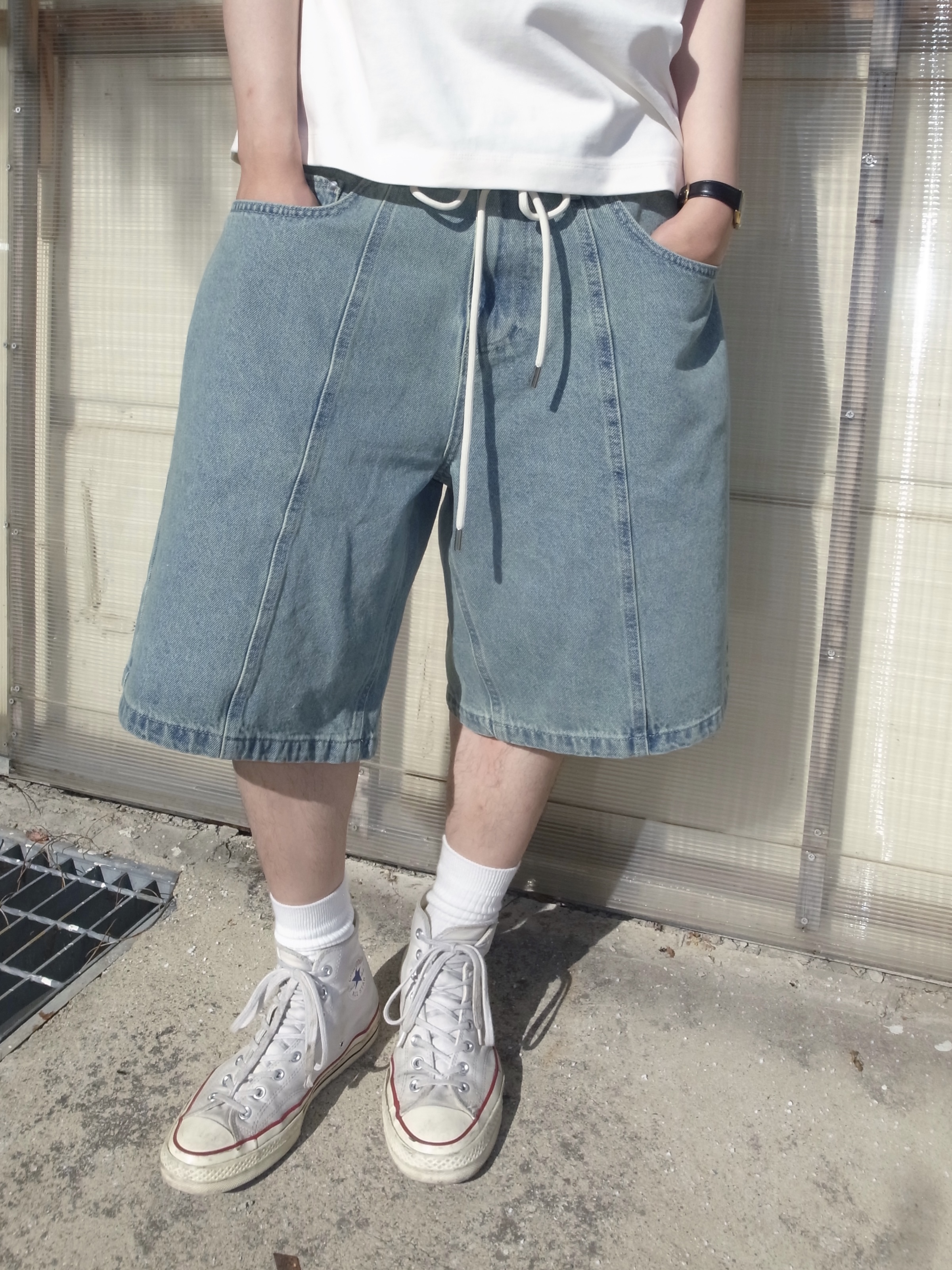 [KREAM 단독] About:Blank KREAM Exclusive T-Shirt Oat - 26FW, [KREAM 단독] About:Blank Monogram Cap Grey Ecru - 26SS 착용 스타일 - 5