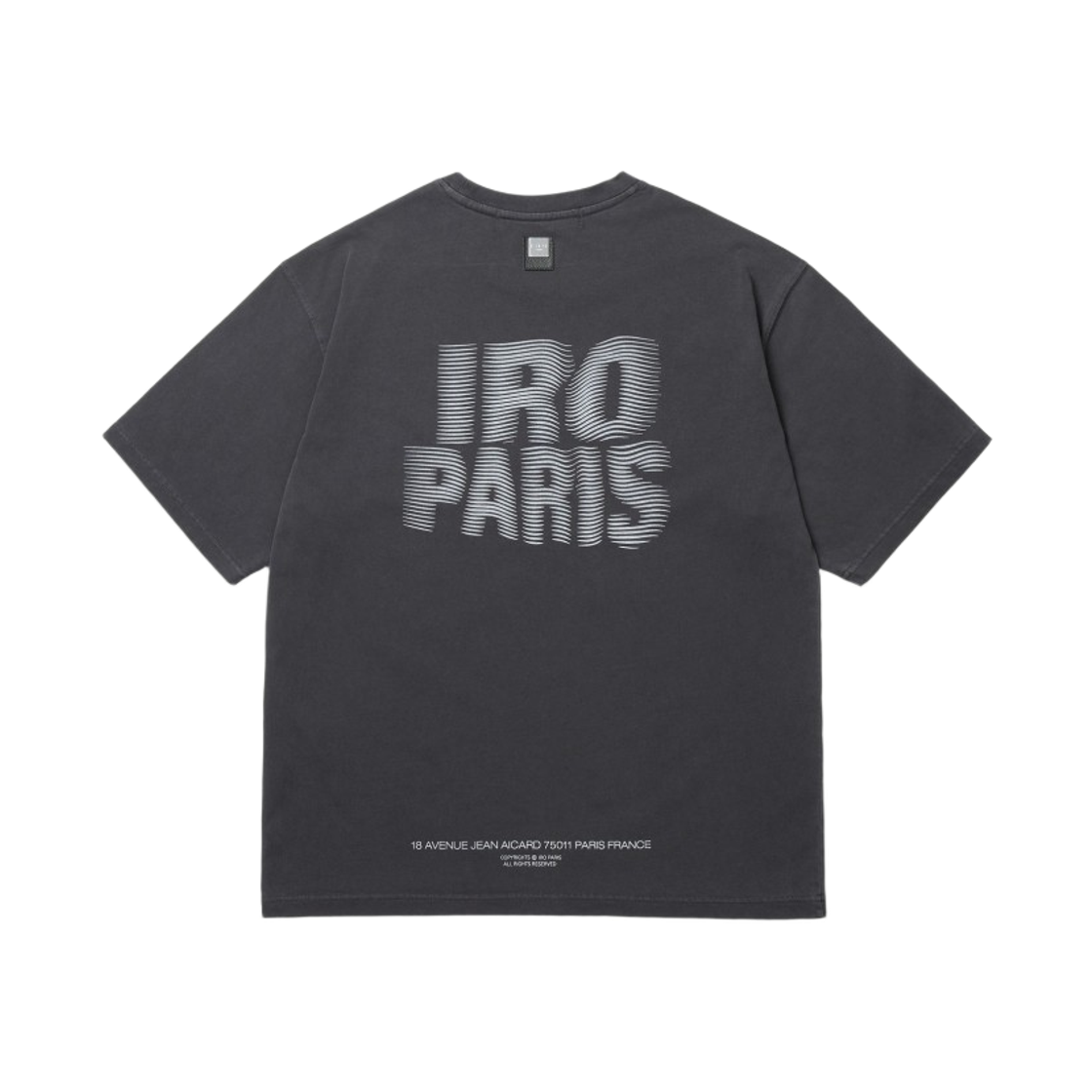 이로 레터링 그래픽 반팔 티셔츠 다크 그레이(Iro Lettering Graphic Short-Sleeve T-Shirt Dark Gray) - 3