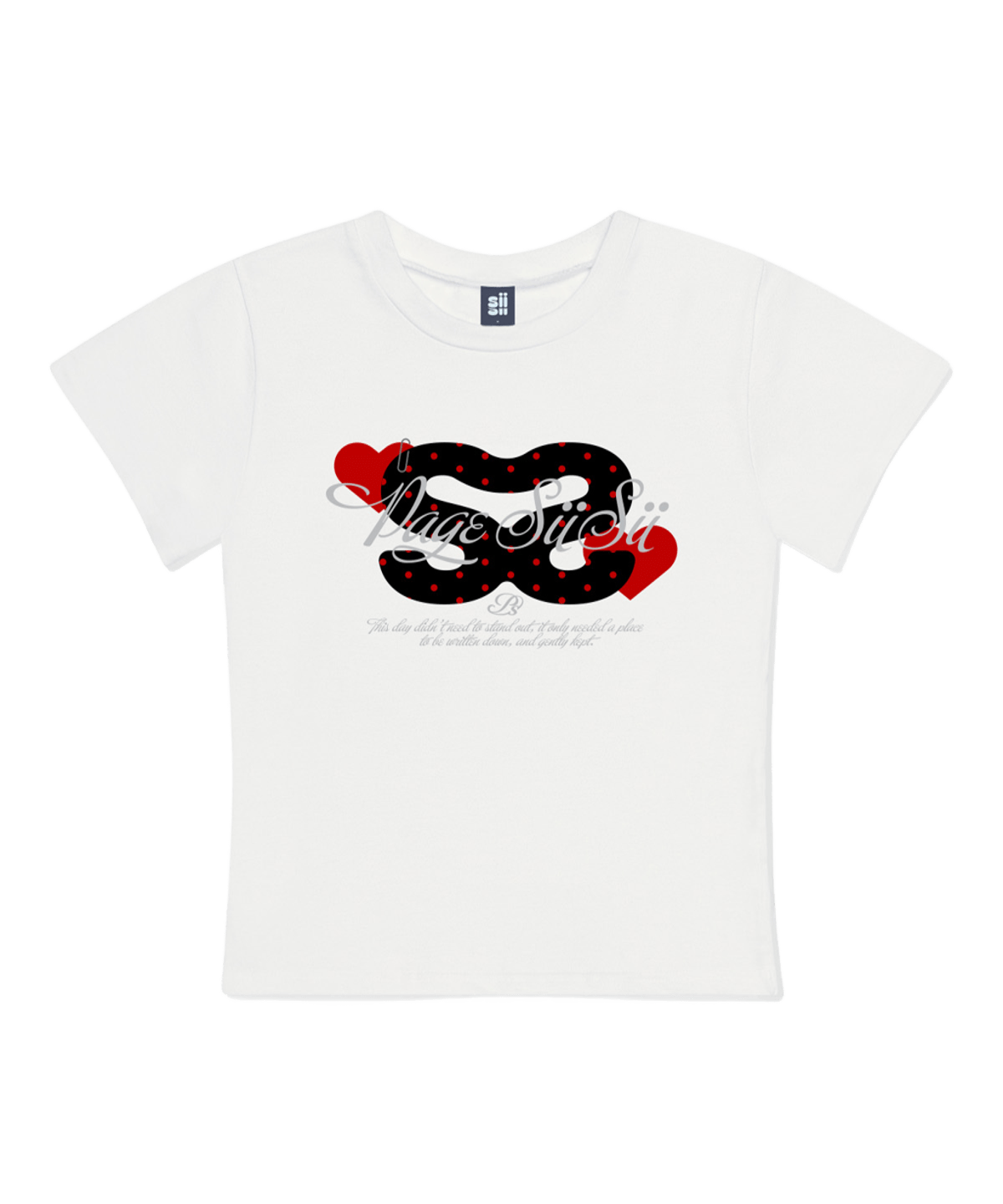 P261STS007IV pagesiisii SiiSii Collage Print Slim Fit T-Shirt Ivory