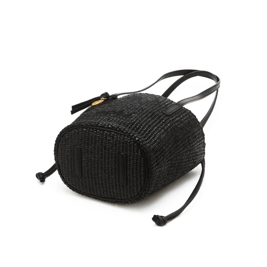아떼 바네사브루노 액세사리 블랙 라피아 숄더백 S AABA6F802BK(Athe Vanessabruno Acc Black Raffia Shoulder Bag S Black) - 4