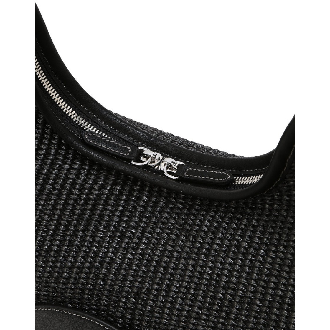아떼 바네사브루노 액세사리 블랙 에꼴 라피아 숄더백 AABA6E822BK(Athe Vanessabruno Acc Ecole Black Agnes Raffia Shoulder Bag Black) - 6