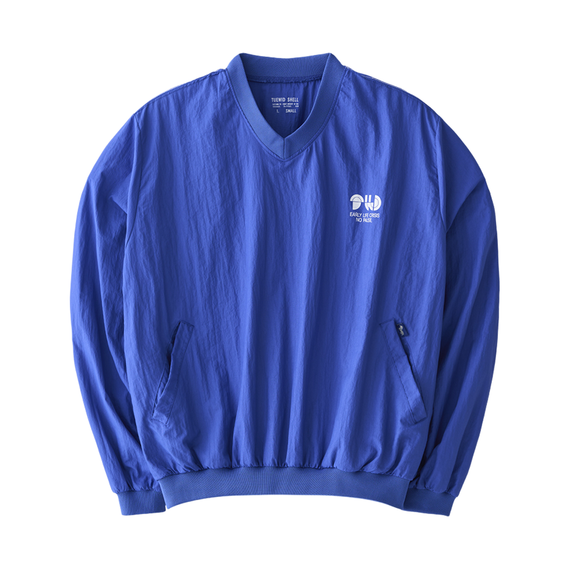 투위드 브이넥 플오버 블루(Tuewid V-Neck Wind Shell Pullover In Varsity Blue) - 2