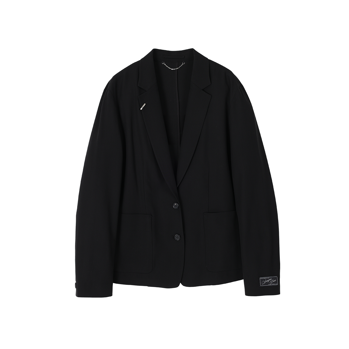 (W) 송지오 아티저널 드롭 숄더 자켓 블랙((W) SONGZIO Artisanal Drop Shoulder Jacket Black)