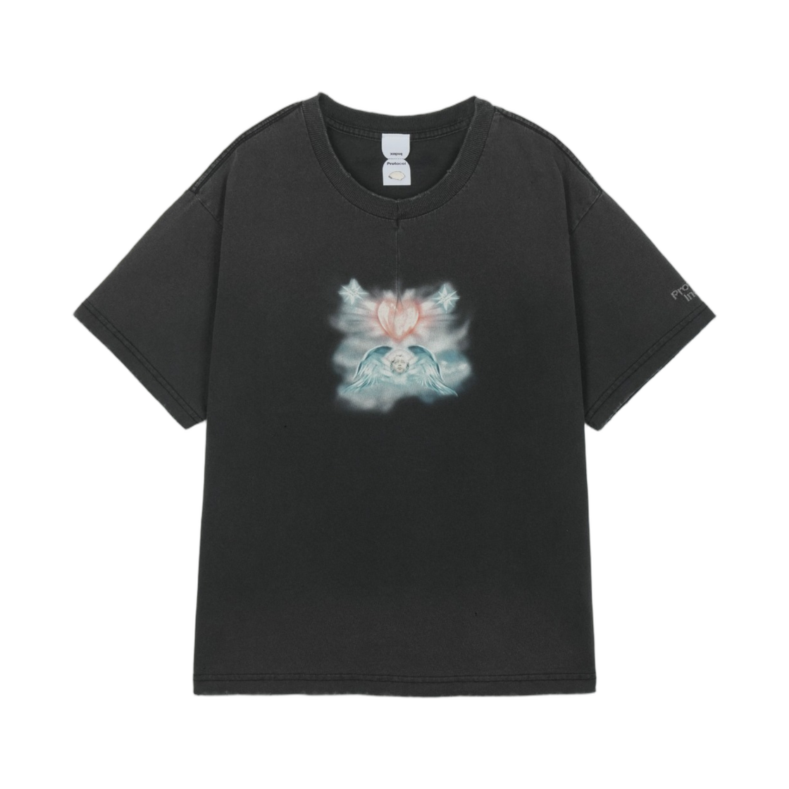 프로토콜 인덱스 FK 센터라인 다트 워시드 티셔츠 차콜(Protocol Index Fk Centerline Dart Washed T-Shirt Charcoal)