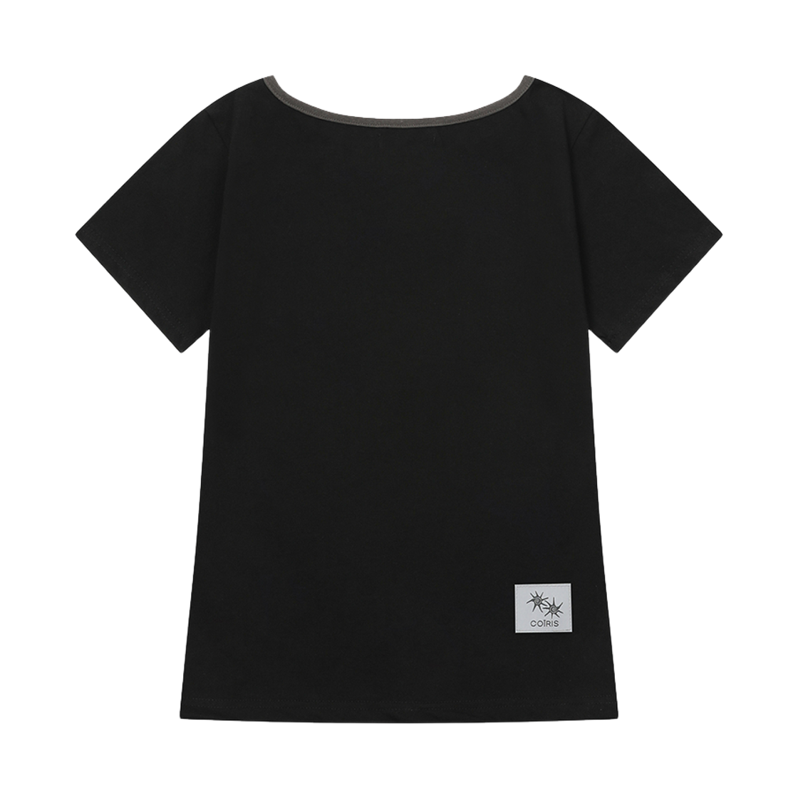 코이리스 로라 스몰 로고 원 숄더 반팔 티 블랙(Coiris Rora Small Logo One-Shoulder Half T Black) - 2