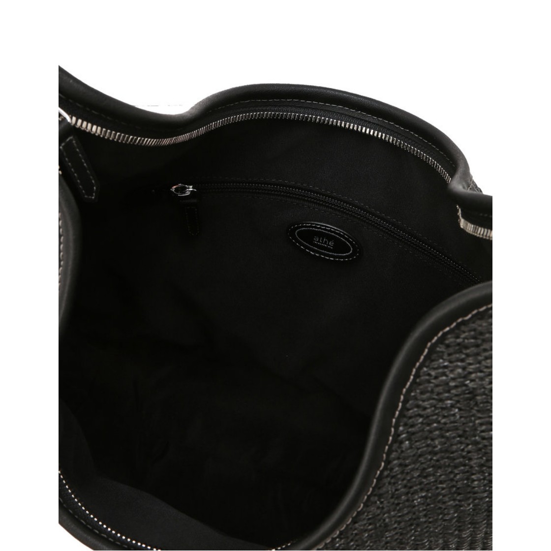 아떼 바네사브루노 액세사리 블랙 에꼴 라피아 숄더백 AABA6E822BK(Athe Vanessabruno Acc Ecole Black Agnes Raffia Shoulder Bag Black) - 2
