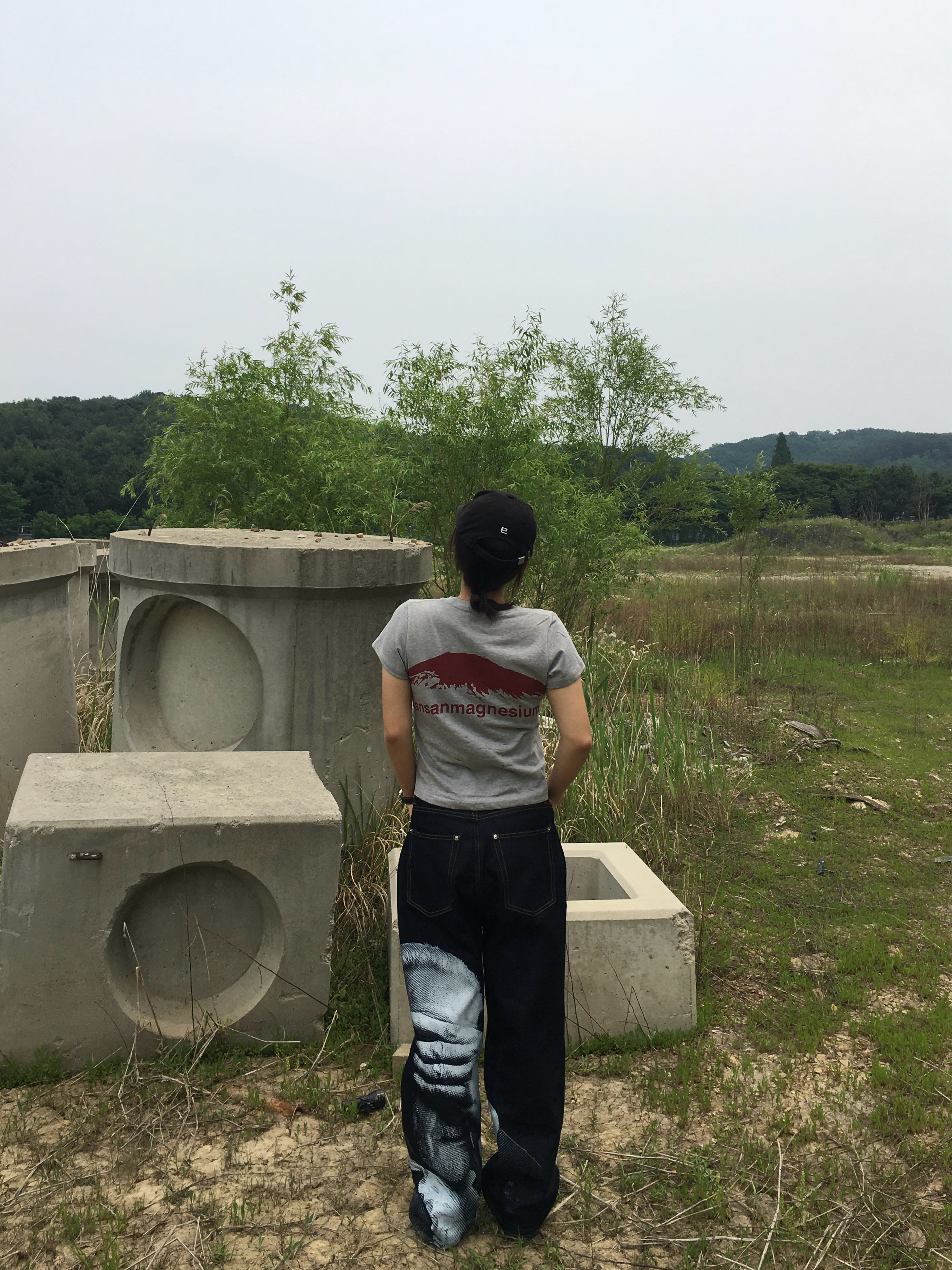 Romantic Move Bowler Sneakers Washing Black 착용 스타일 - 1