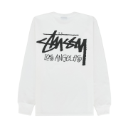 Stussy Stock Los Angeles LS T-Shirt White