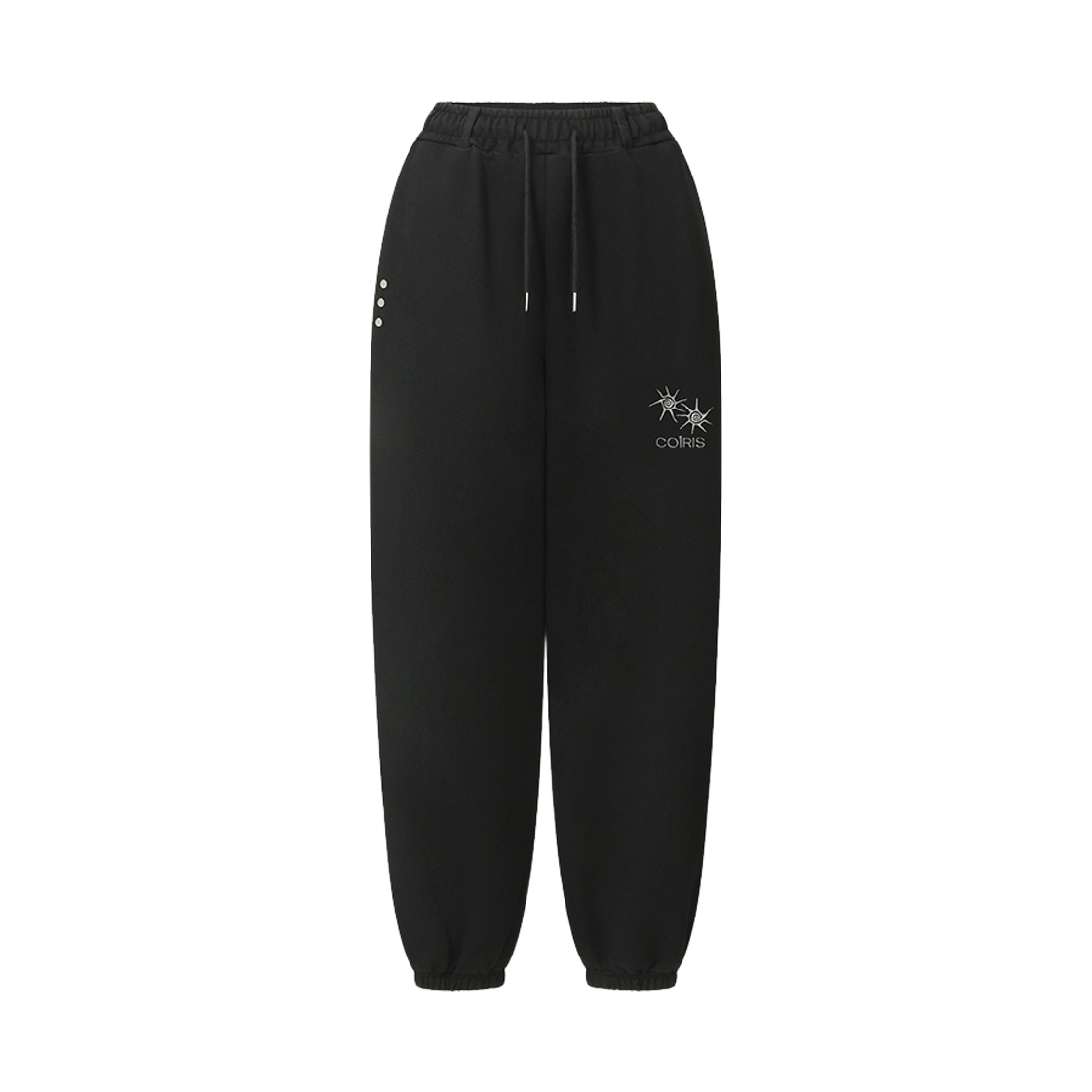 C-P00000FS Coiris Selic Rivet Point Sweat Jogger Pants Black
