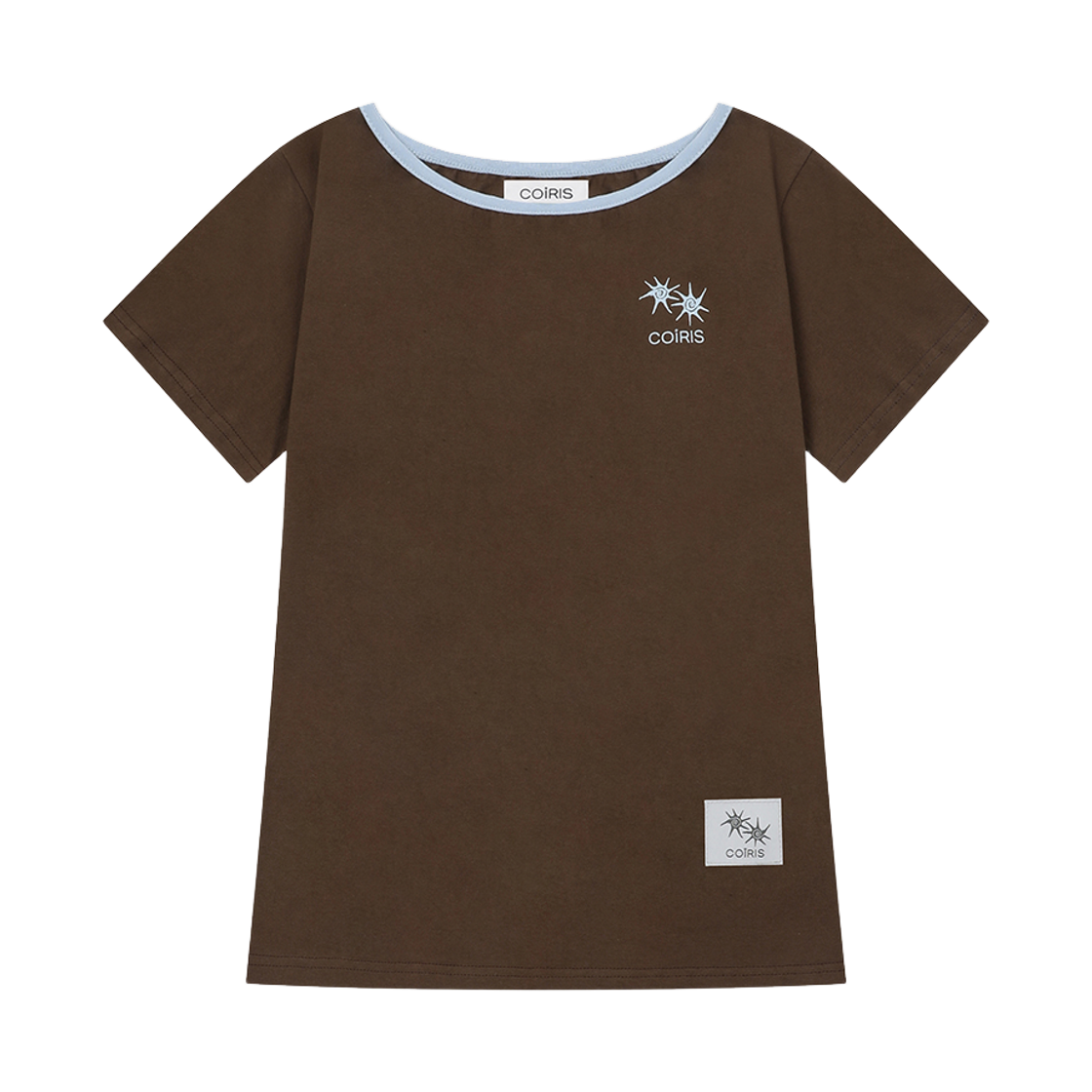 C-P00000HI Coiris Rora Small Logo One-Shoulder Half T Brown