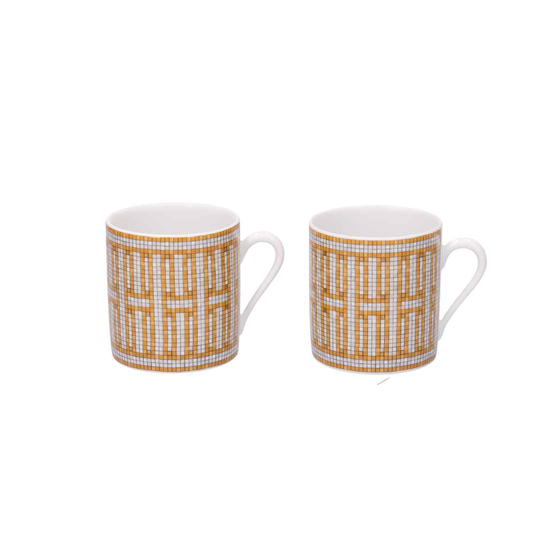 ITBHFNPQNMNT Hermes P026017P Mosaic Tea Cup Set Gold