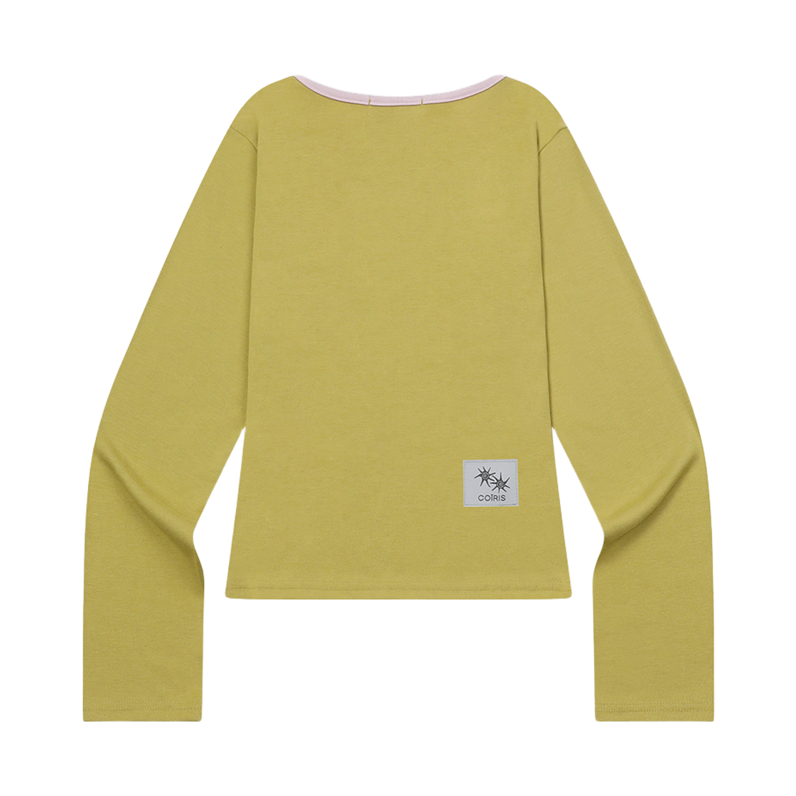 코이리스 로라 스몰 로고 배색 유넥 긴팔 티 그린(Coiris Rora Small Logo U-Neck Long-Sleeve T Green) - 2