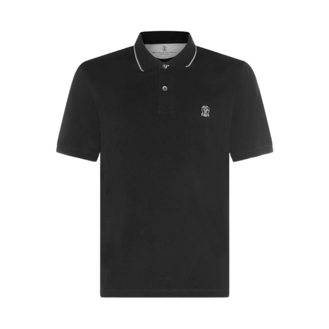 브루넬로 쿠치넬리 자수 로고 폴로 셔츠 블랙(Brunello Cucinelli Embroidered Logo Polo Shirt Black)