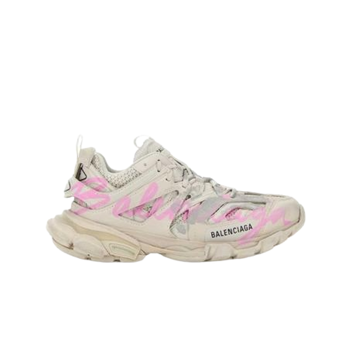 542436WTRHW9250 (W) Balenciaga Track Signature Sneakers Beige Pink