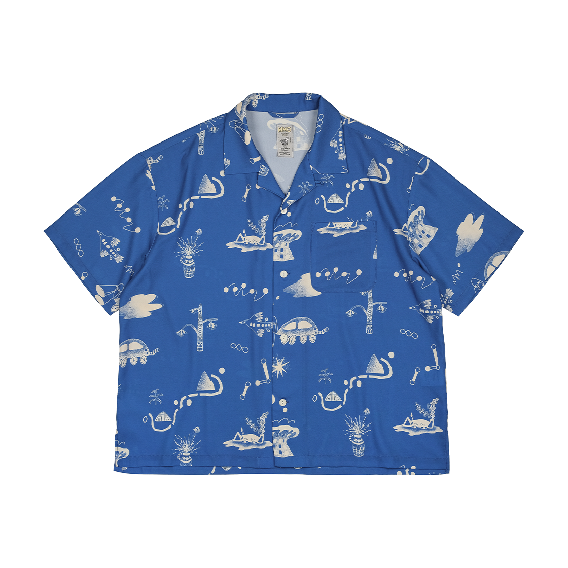 A-164 mmogarden mmo Hawaiian Shirts Blue