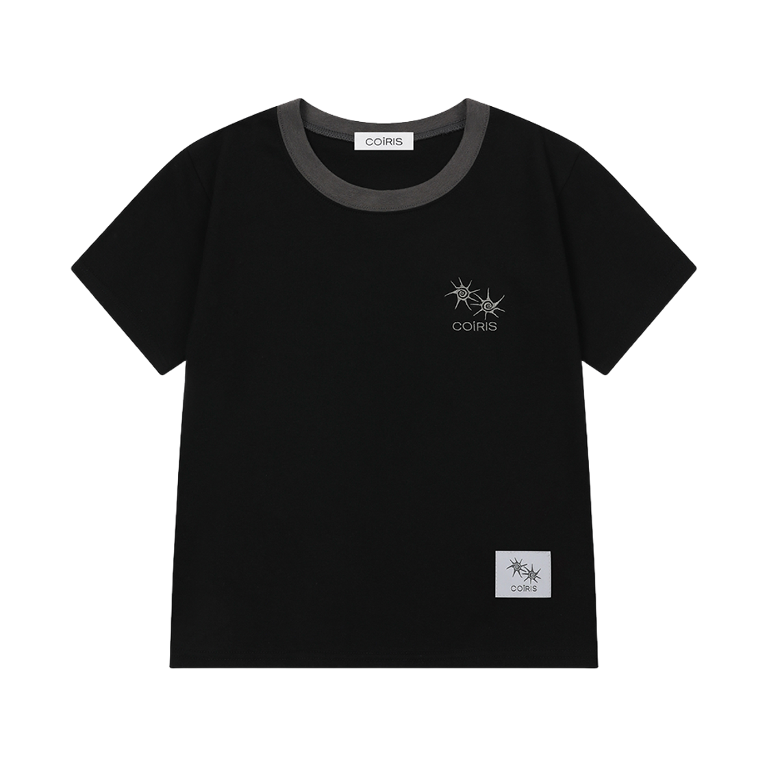 C-P00000DS Coiris Rora Small Logo Half T Black