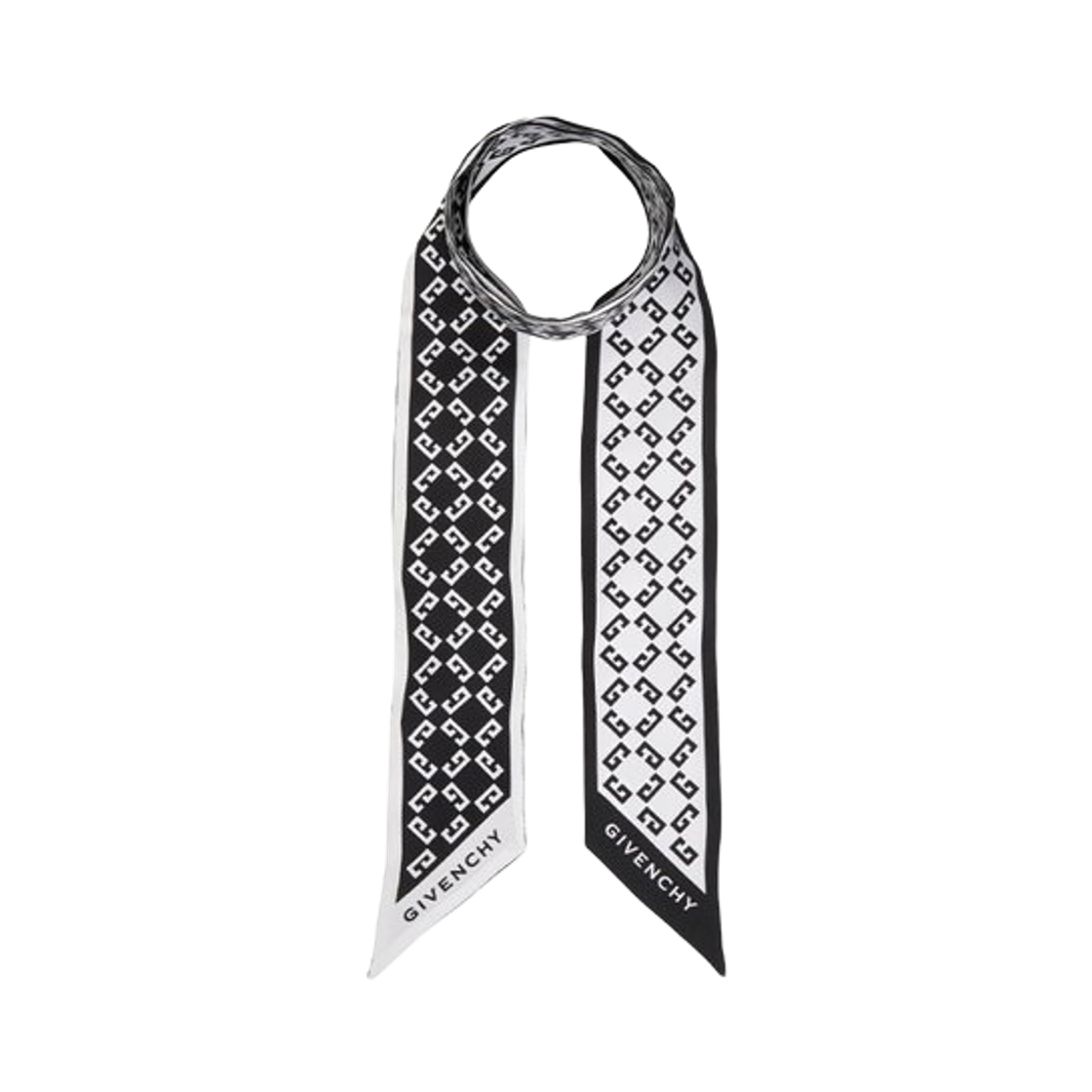 (W) 지방시 실크 스카프 블랙((W) Givenchy Silk Scarf Black)