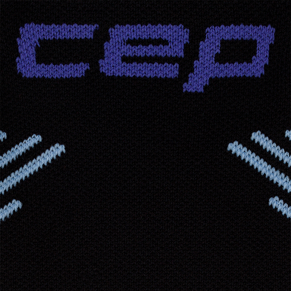 CEP 버티컬 미드컷 삭스 블랙 라임퍼플 여성용(CEP Core Run Edt. Vertical Socks Mid Cut Black Lime Purple Women's) - 2