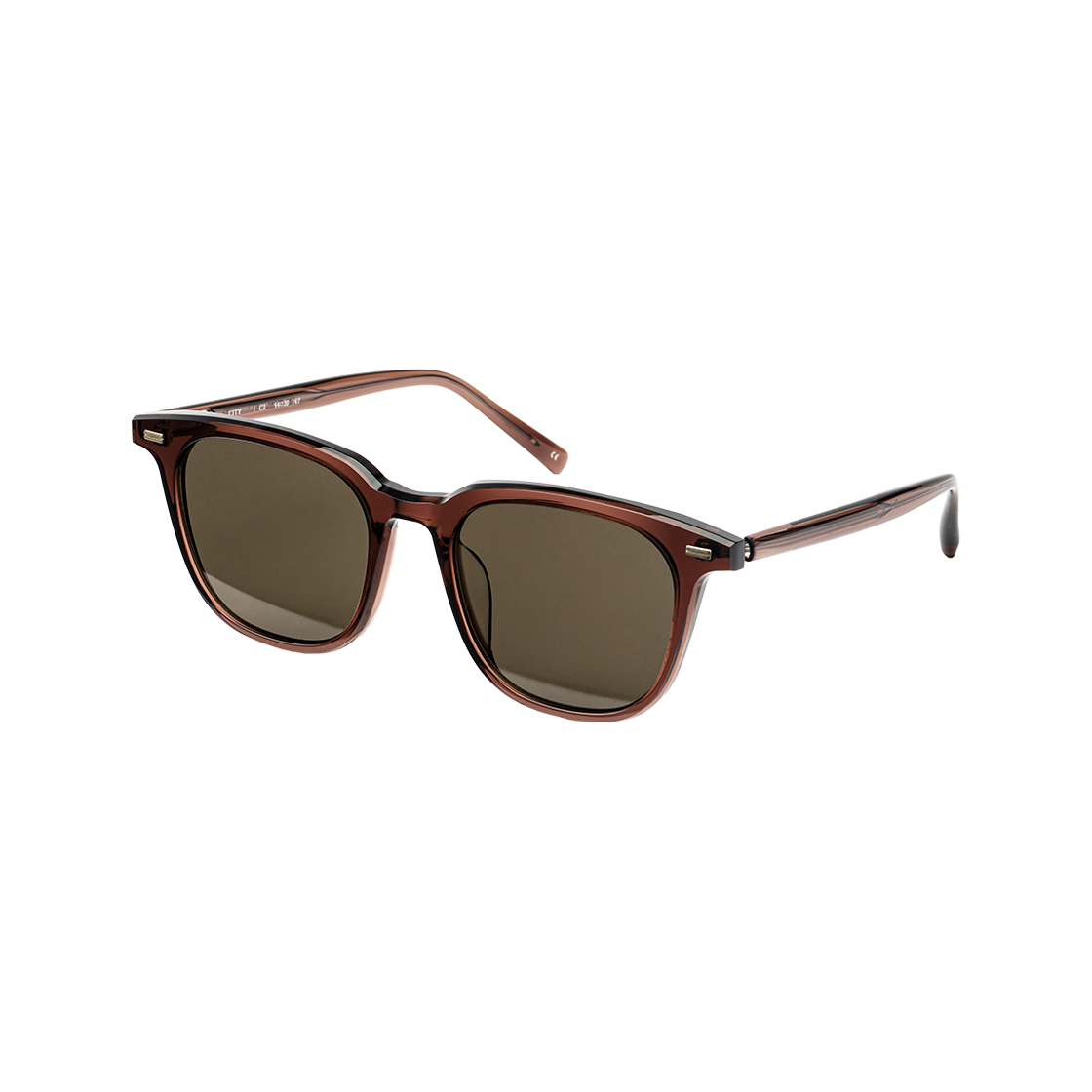 테츠오아이웨어 시티 선글라스 C2 브라운 & 차콜 그레이 렌즈(TETSUO EYEWEAR City C2 Brown & Charcol gray Lens) - 2