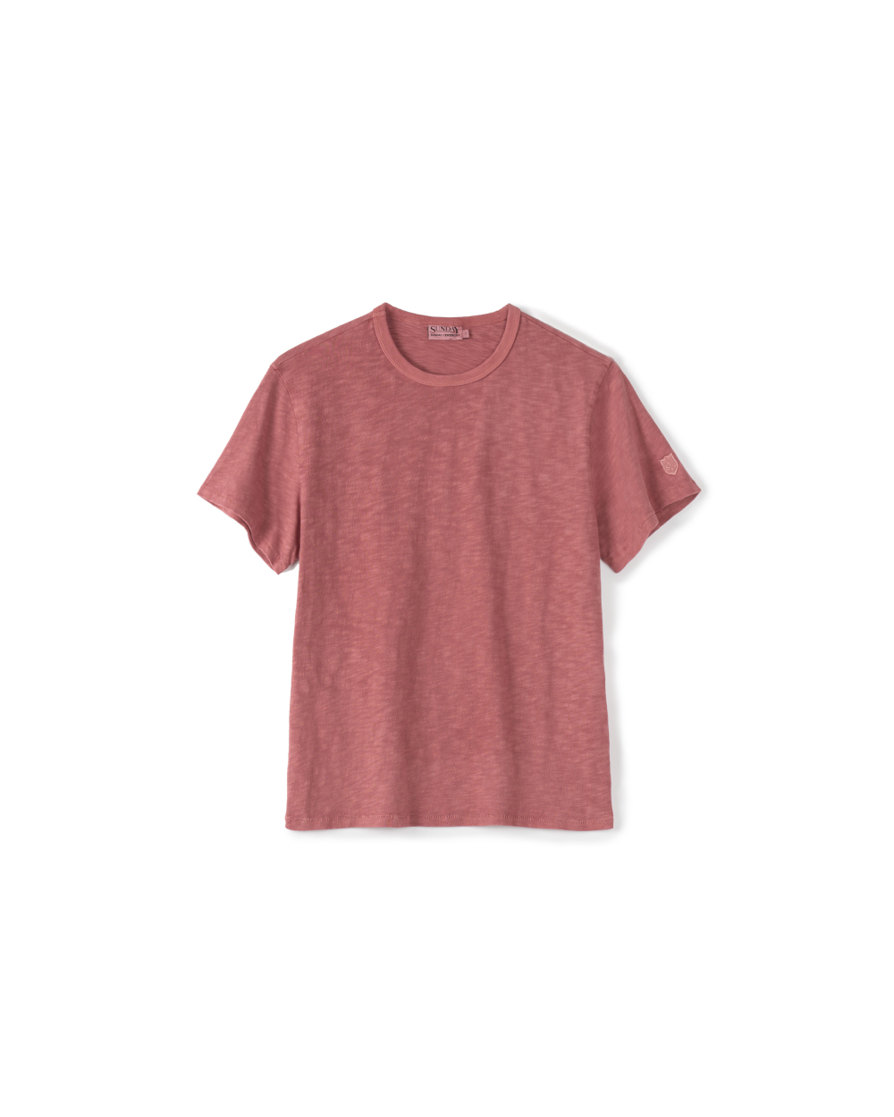[예약 배송] (W) 선데이세레머니 내추럴 다이드 베이직 슬럽 티 - 딥 핑크([예약 배송] (W) SUNDAY CEREMONY Natural Dyed Basic Slub Tee - Deep Pink) - 3